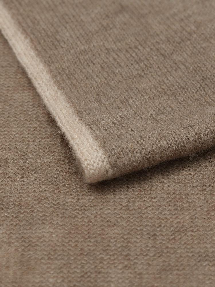 Contrast Trim Asymmectrical Cashmere Scarf Product Image