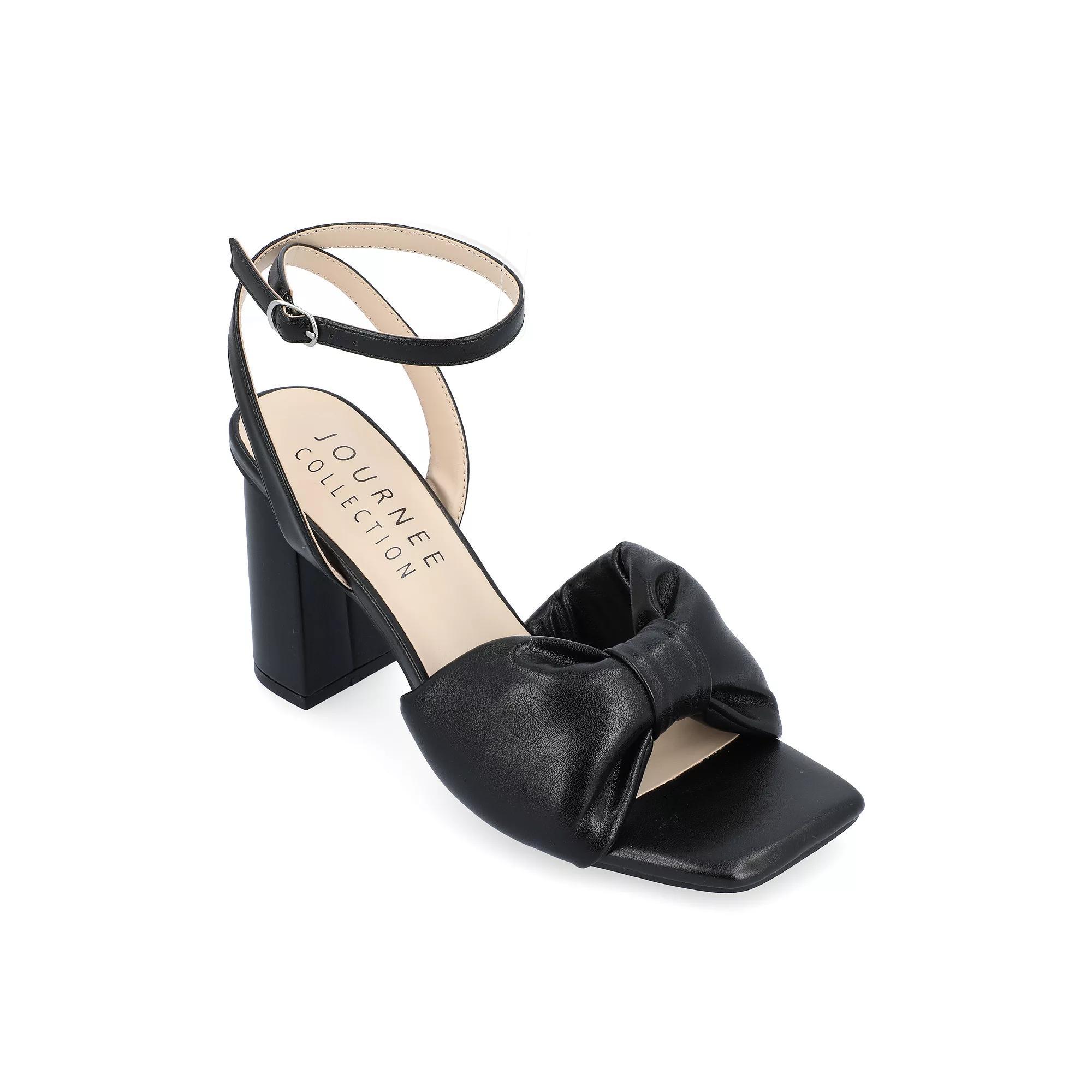 Journee Tru Comfort Foam™ Lottey Women's Block Heel Sandals, Size: 9, Black Product Image