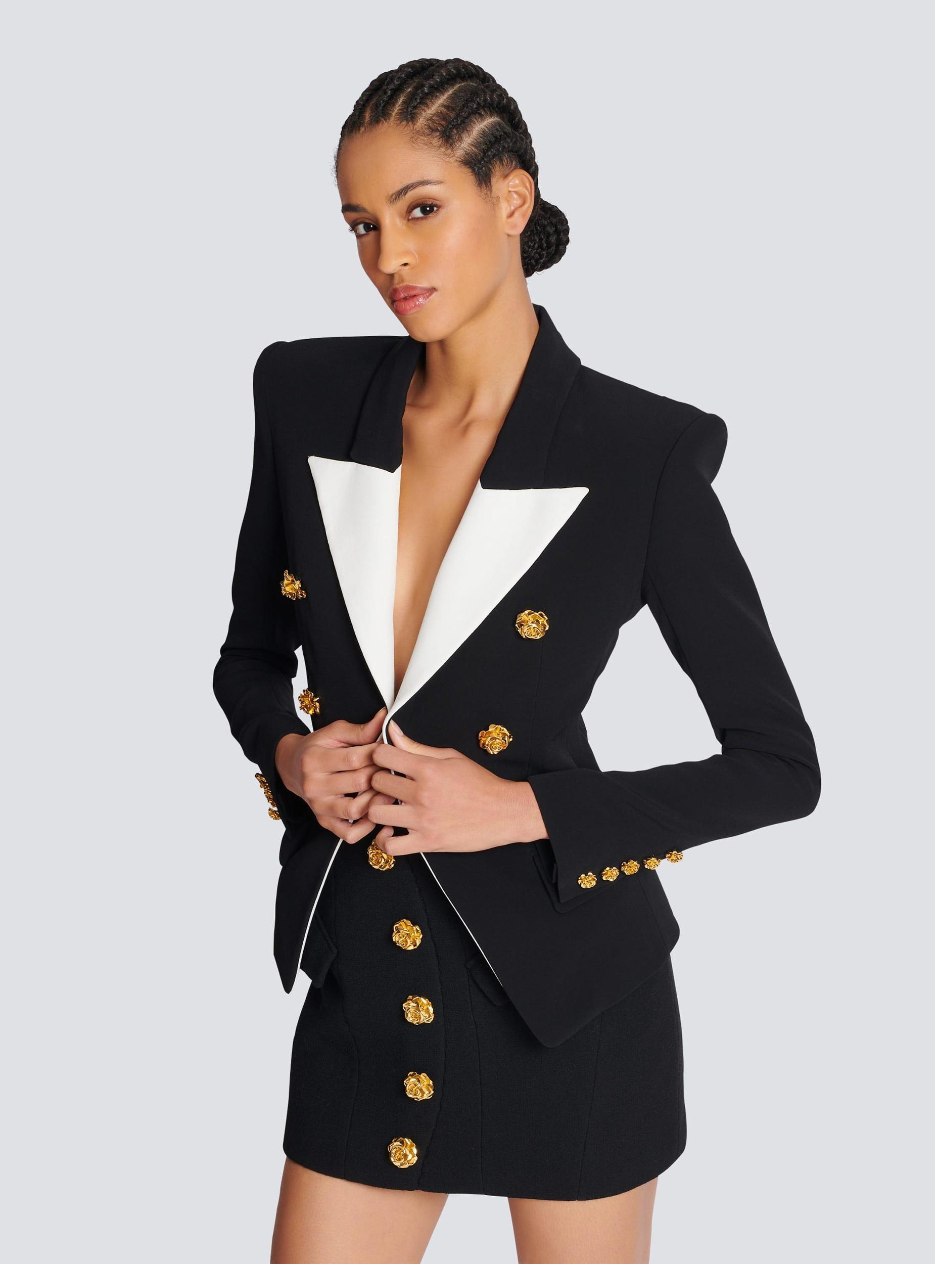 Slim-fit jacket with Roses buttons Product Image