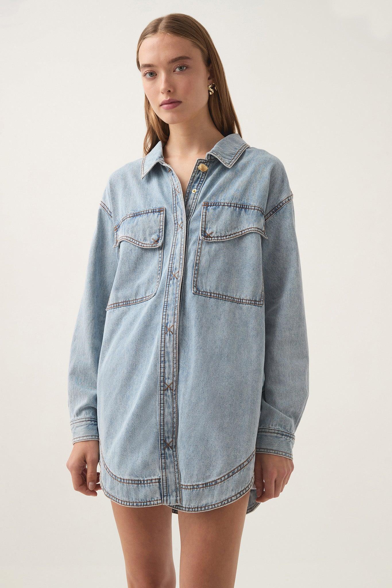 Ray Longline Denim Shirt Product Image