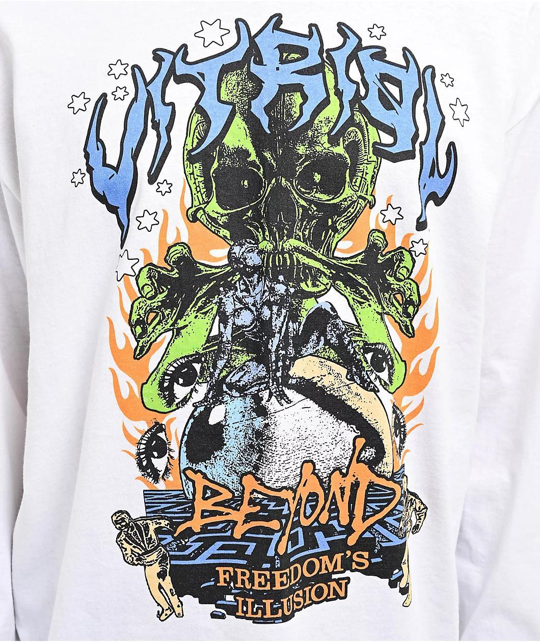 Vitriol Freedom's Illusion White Long Sleeve T-Shirt Product Image