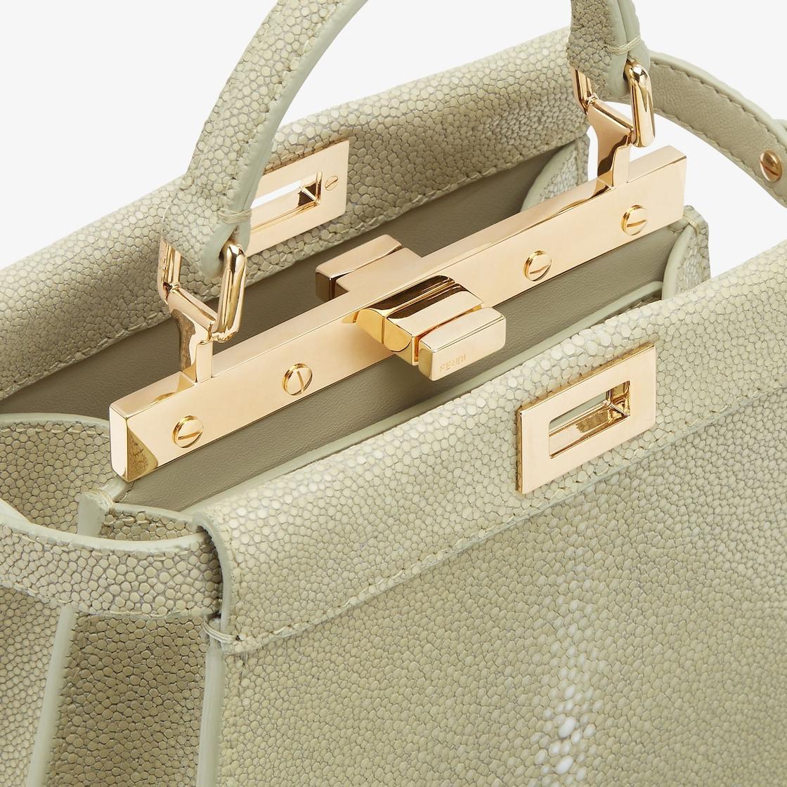 Peekaboo ISeeU PetiteSage green stingray leather bag Product Image