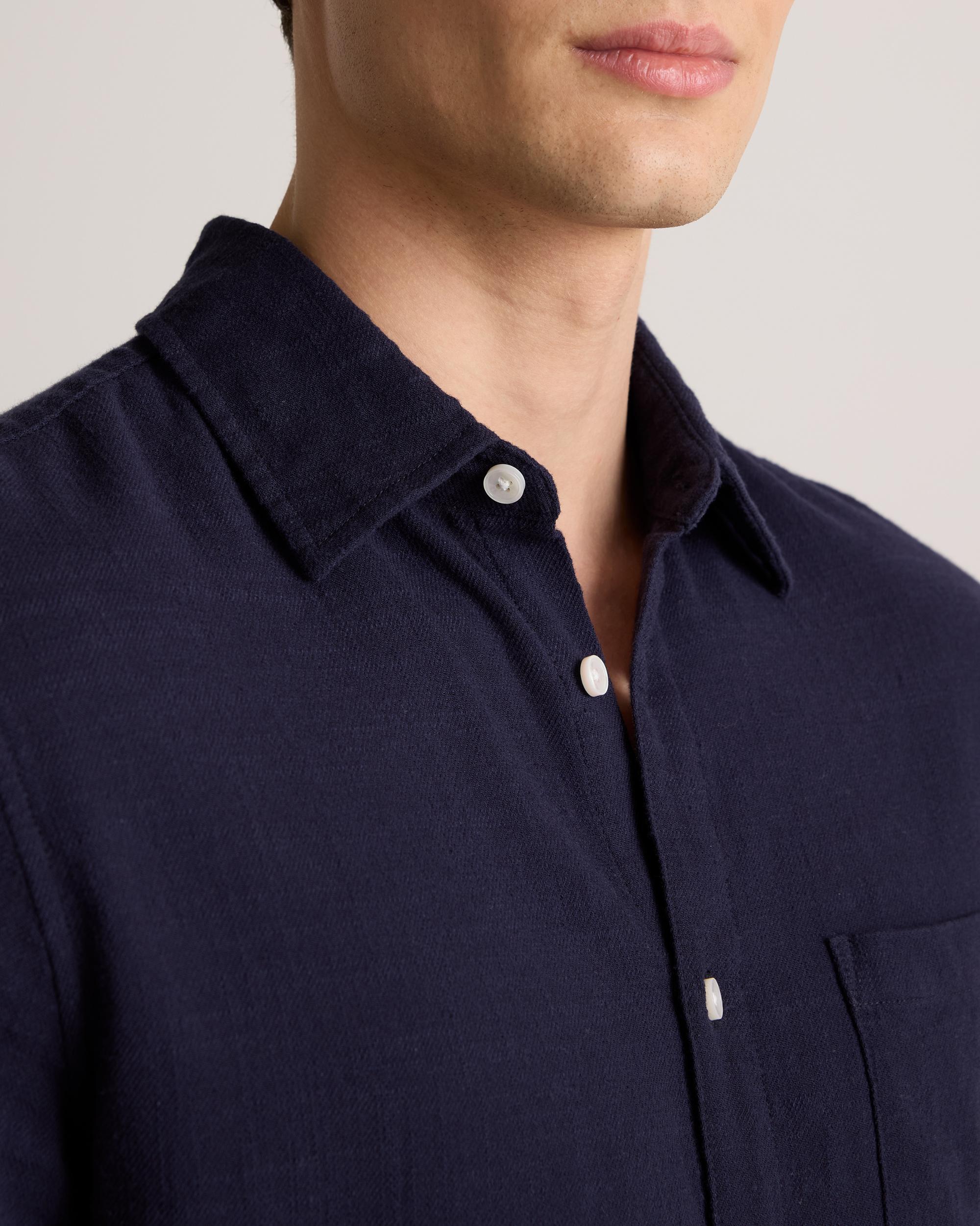 Quince | Men's Stretch Selvage Short Sleeve Shirt Organic Cotton Product Image