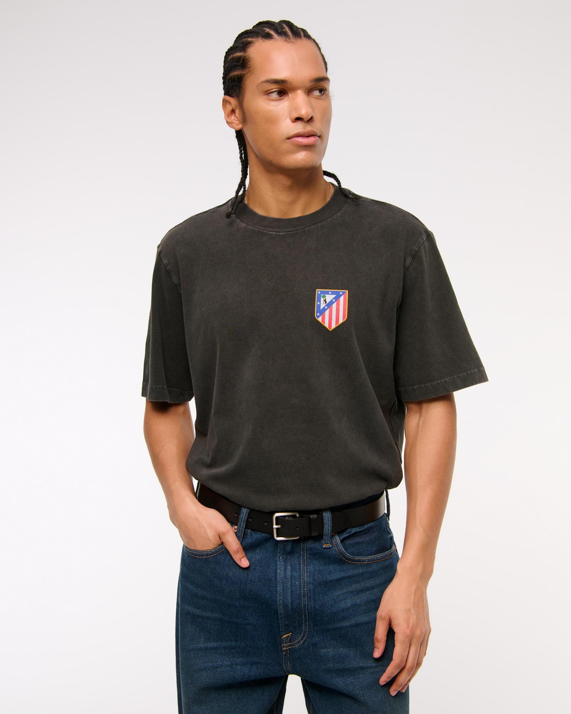 Atlético de Madrid Vintage-Inspired Graphic Tee Product Image