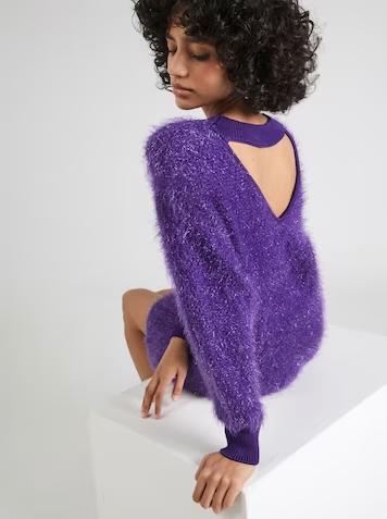 Hugo Boss C_Festalasa Purple Sweater Dress Product Image