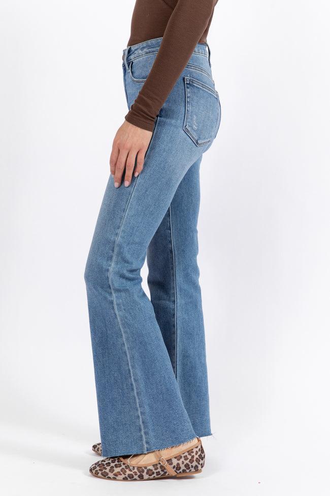 Eve Medium Wash Flare Jeans Product Image