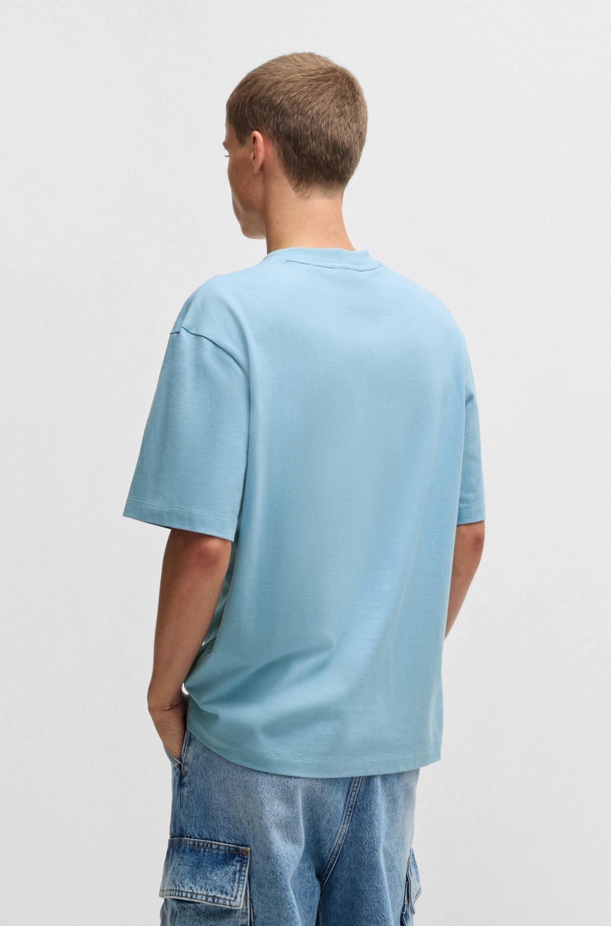 Cotton jersey T-shirt with curved logo Product Image