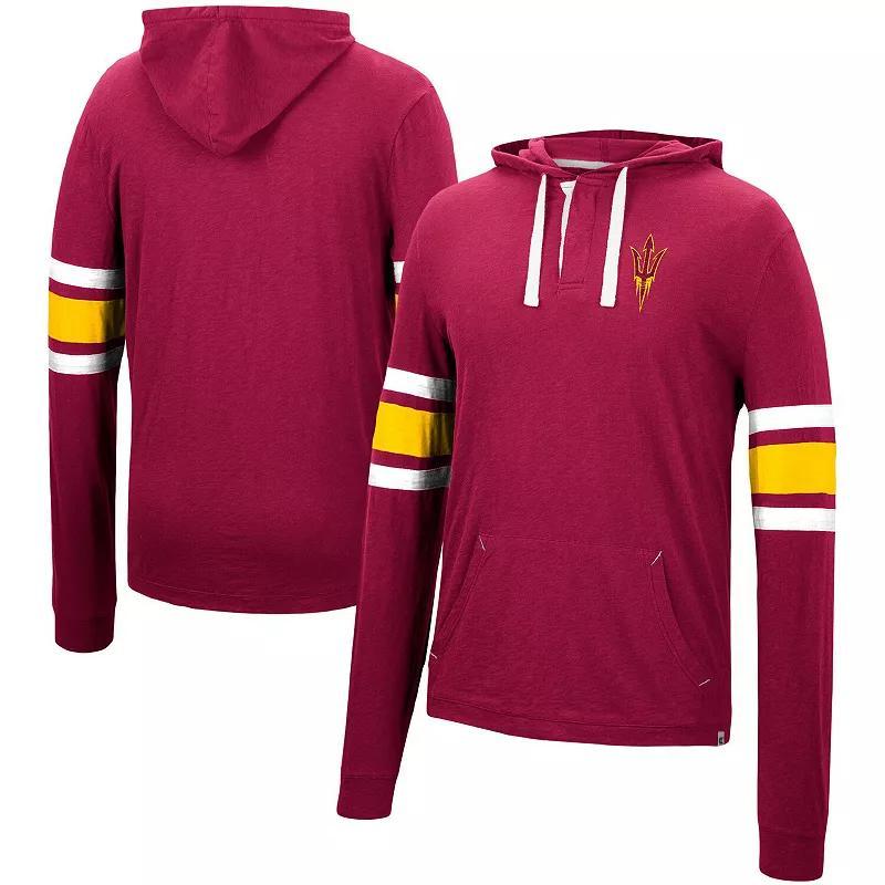 Men's Colosseum Maroon Arizona State Sun Devils Lebowski Hoodie Long Sleeve T-Shirt, Size: XL, Red Product Image