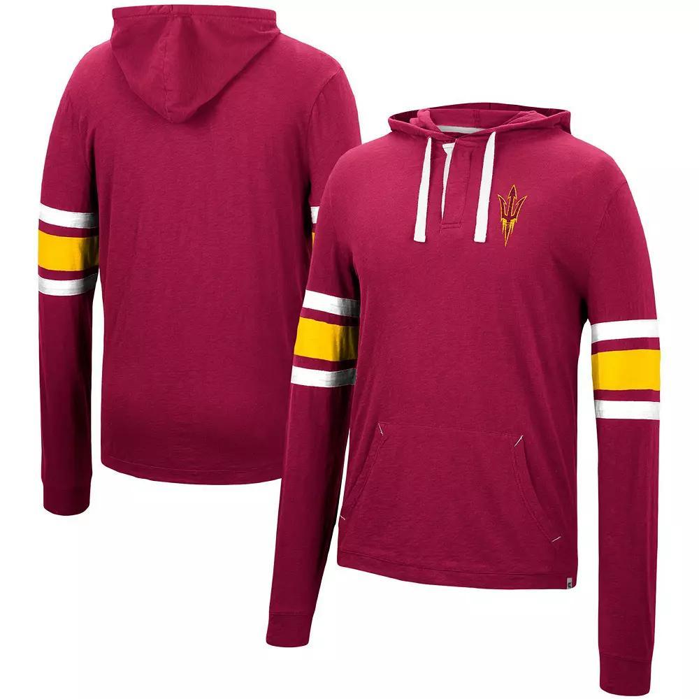 Men's Colosseum Maroon Arizona State Sun Devils Lebowski Hoodie Long Sleeve T-Shirt, Size: XL, Red Product Image