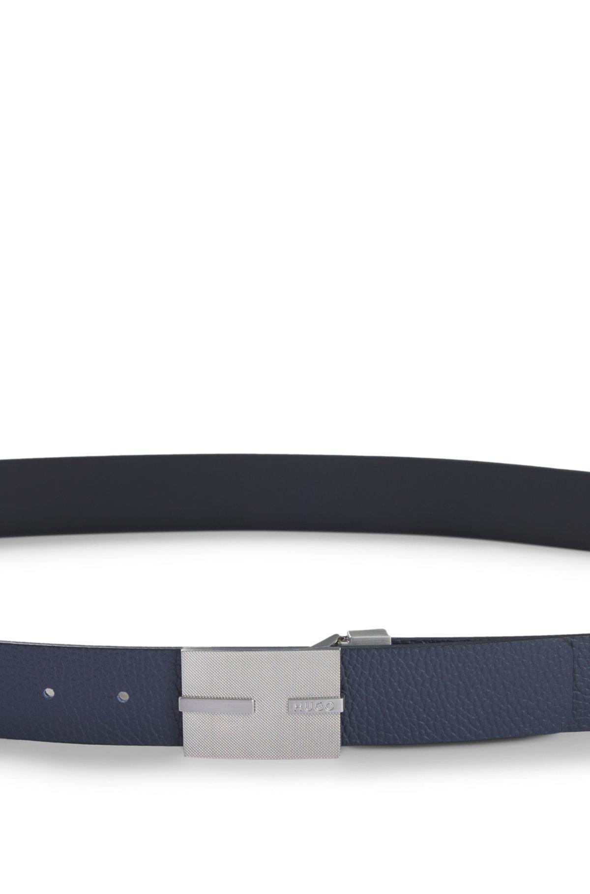 HUGO - Reversible belt in Italian leather - Black Product Image