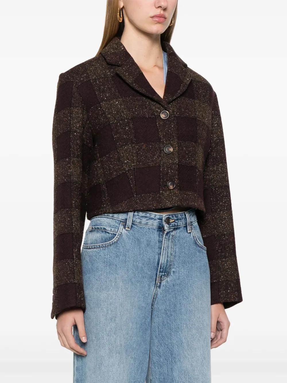 checked buttoned jacket Product Image