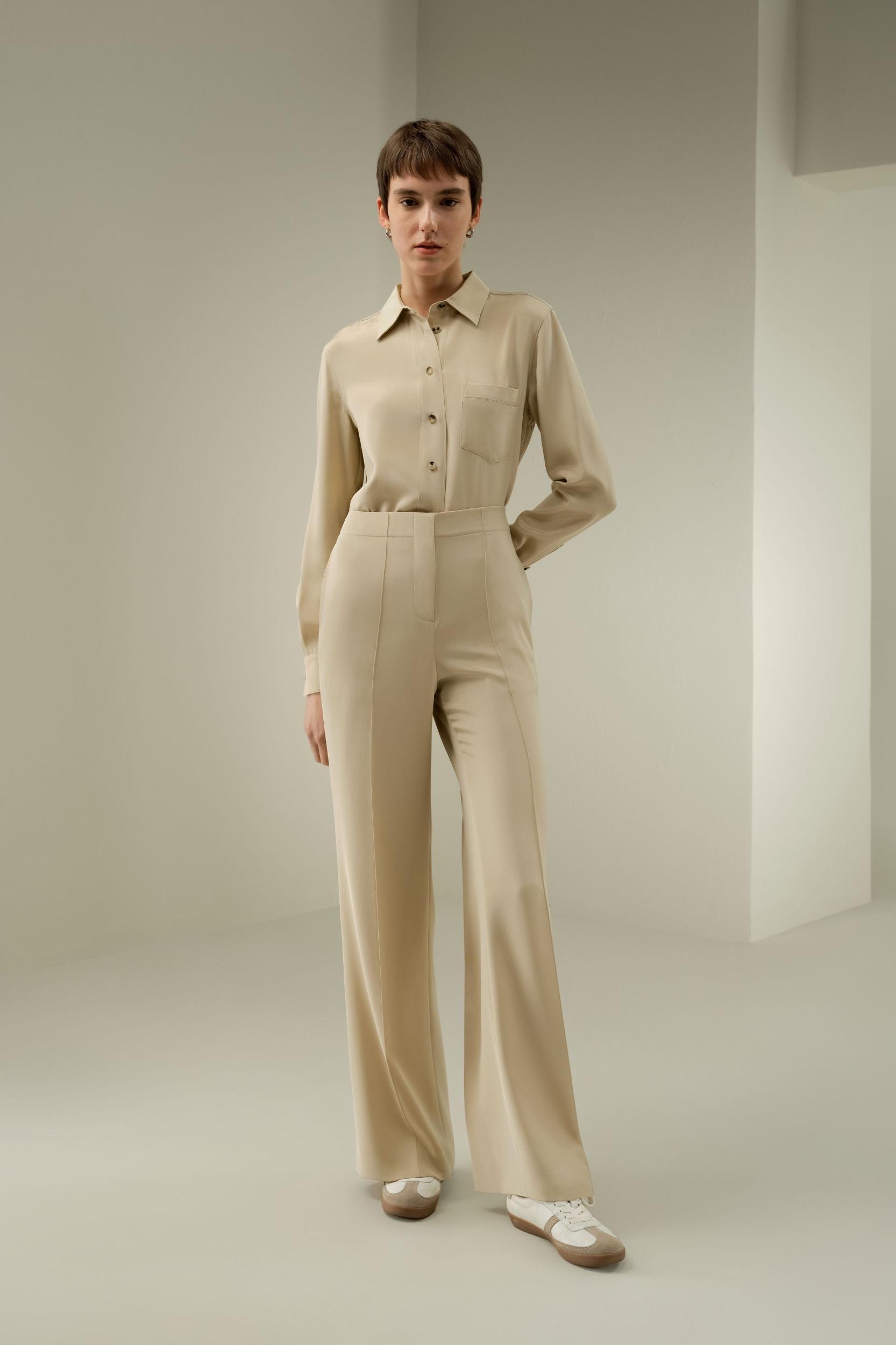 Minimalist Silk Crêpe Pant Product Image