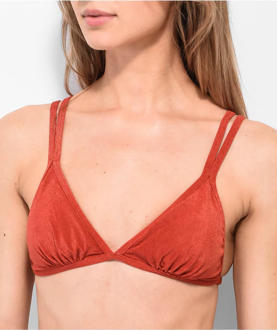 Rio De Sol Malibu Chili Trio Duo Triangle Bikini Top Product Image