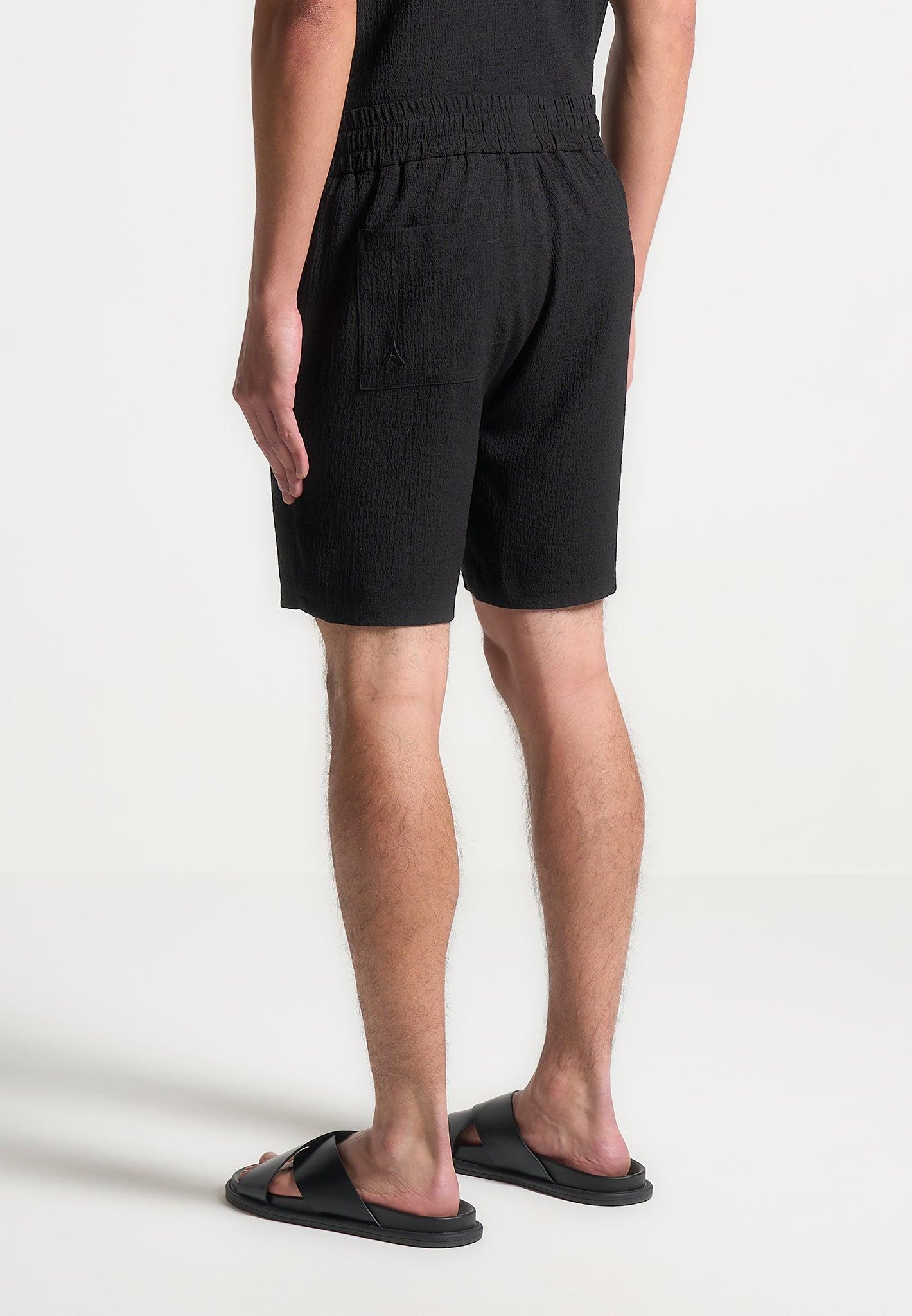Seersucker Shorts - Black Male Product Image