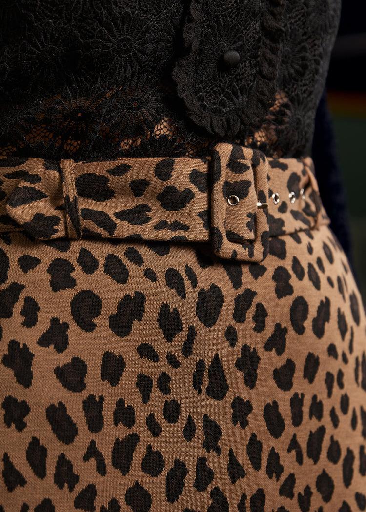 Oldie But a Goodie Belted Midi Pencil Skirt Product Image