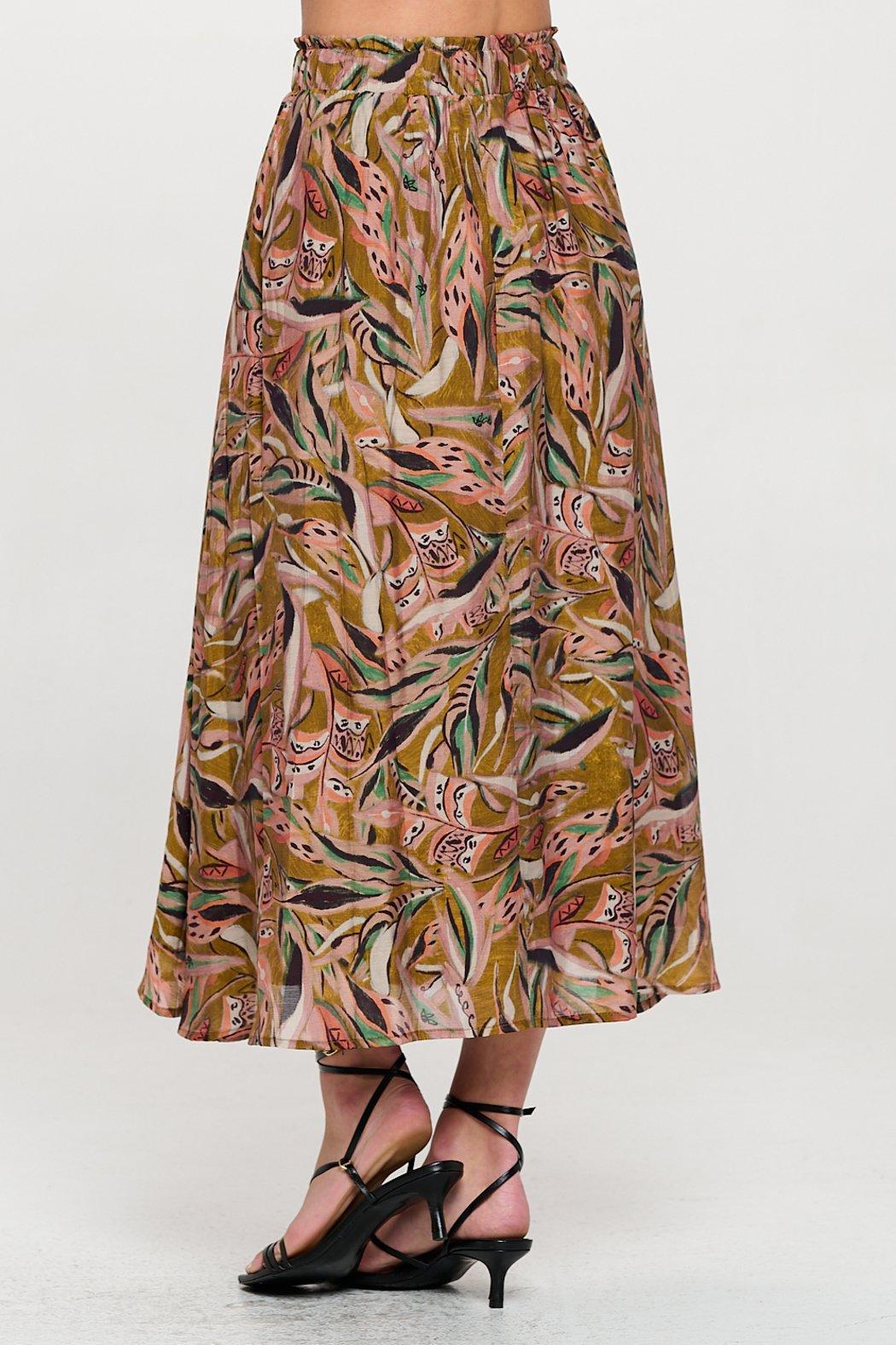 Autumn Leaves Olive Anna Skirt Product Image