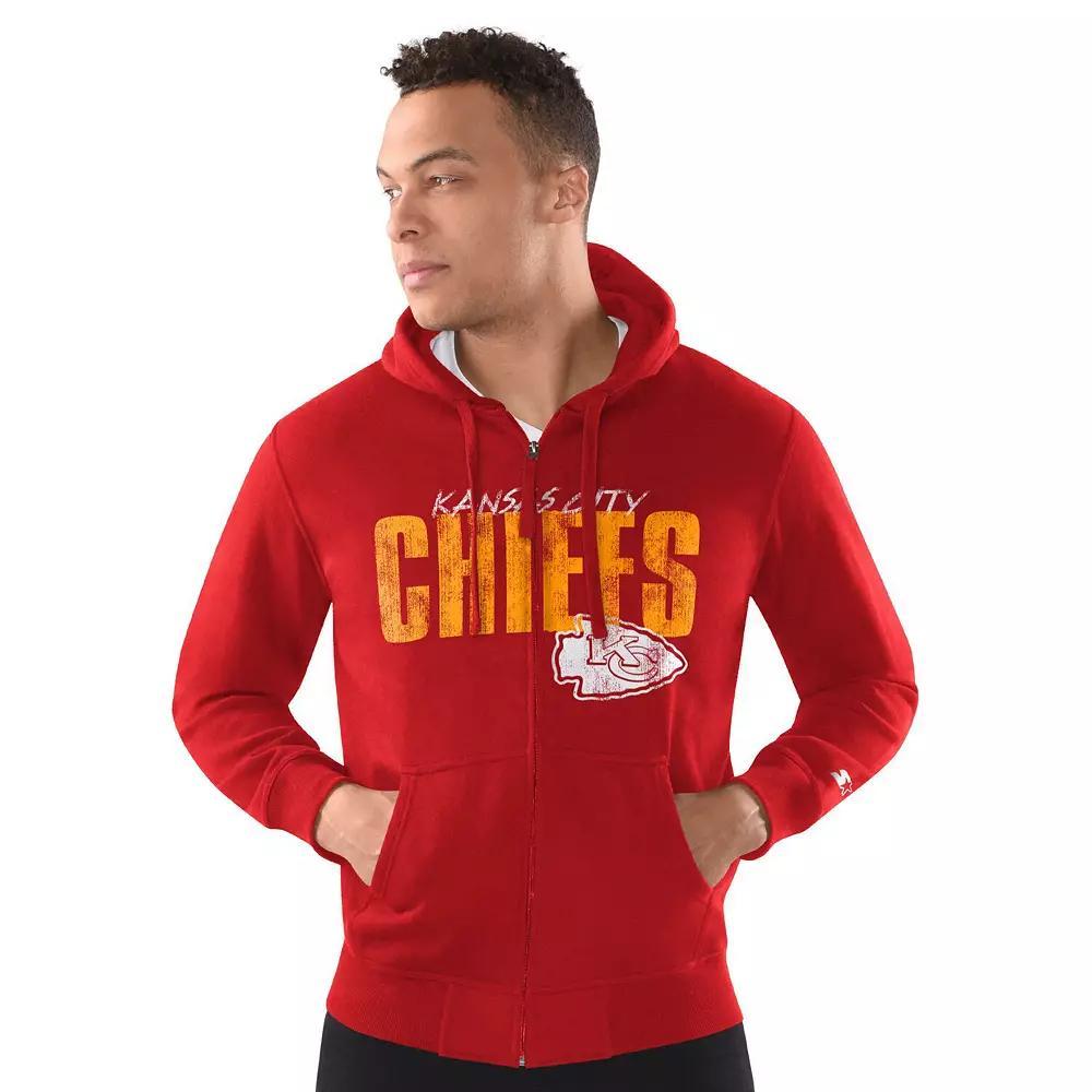 Men's Starter Royal Seattle Seahawks Distressed Classic Full-Zip Hoodie, Size: Small, Blue Product Image