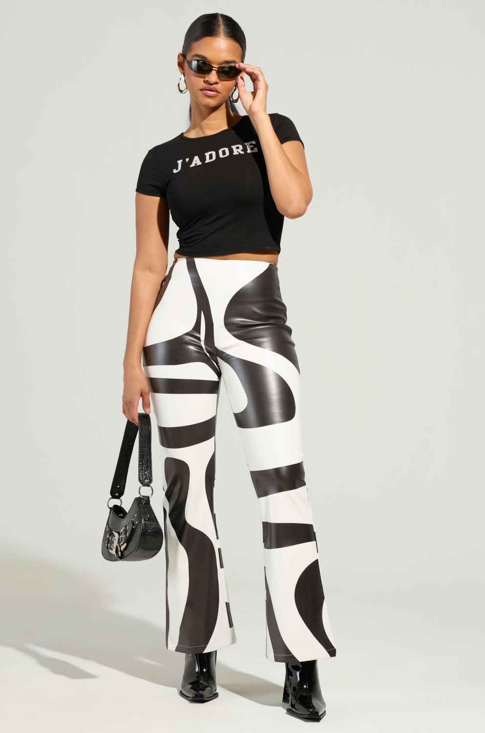 GROOVE ON FAUX LEATHER FLARE TROUSER Girls Product Image