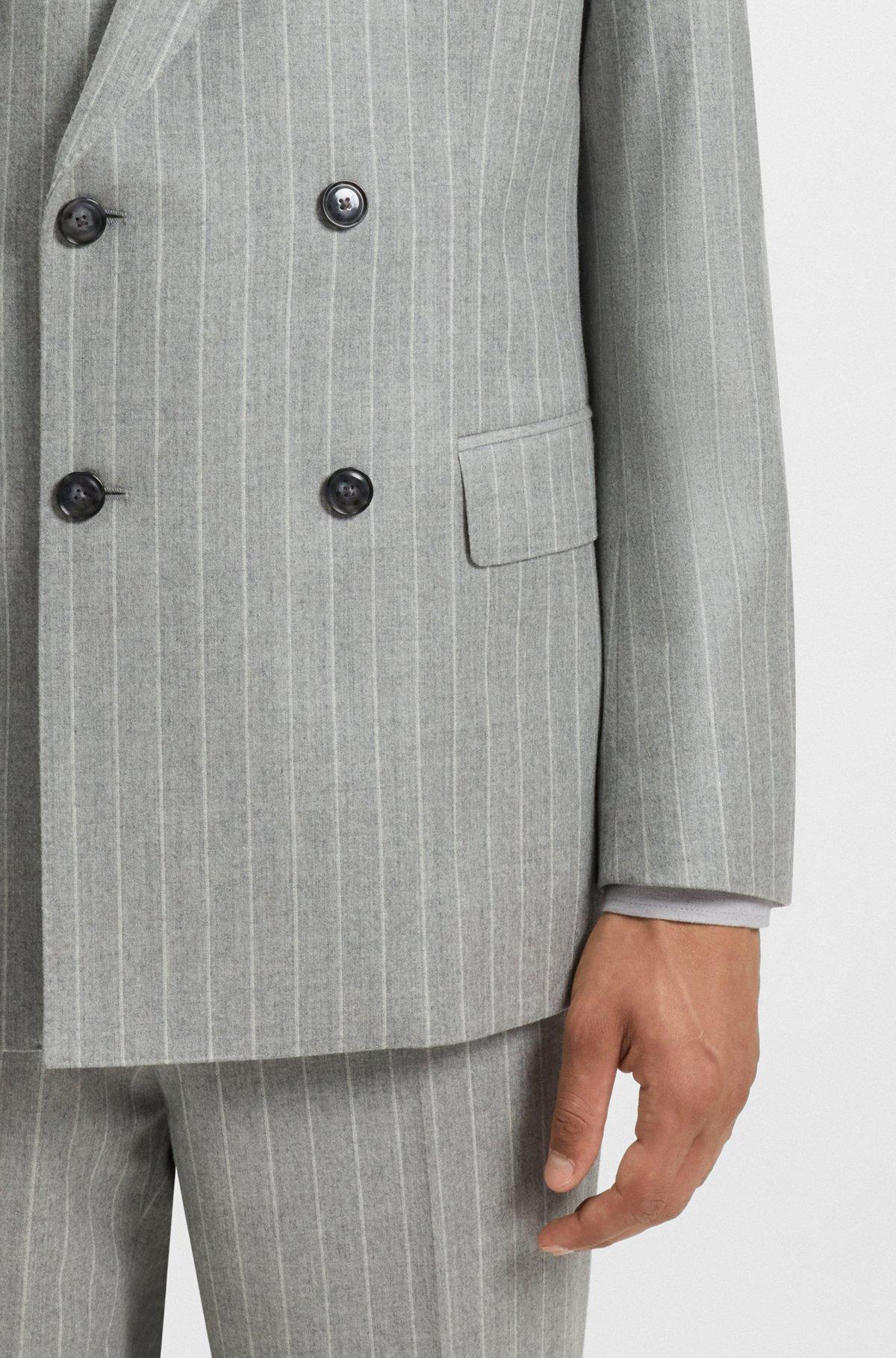Slim-fit two-piece suit in pinstripe virgin wool Product Image