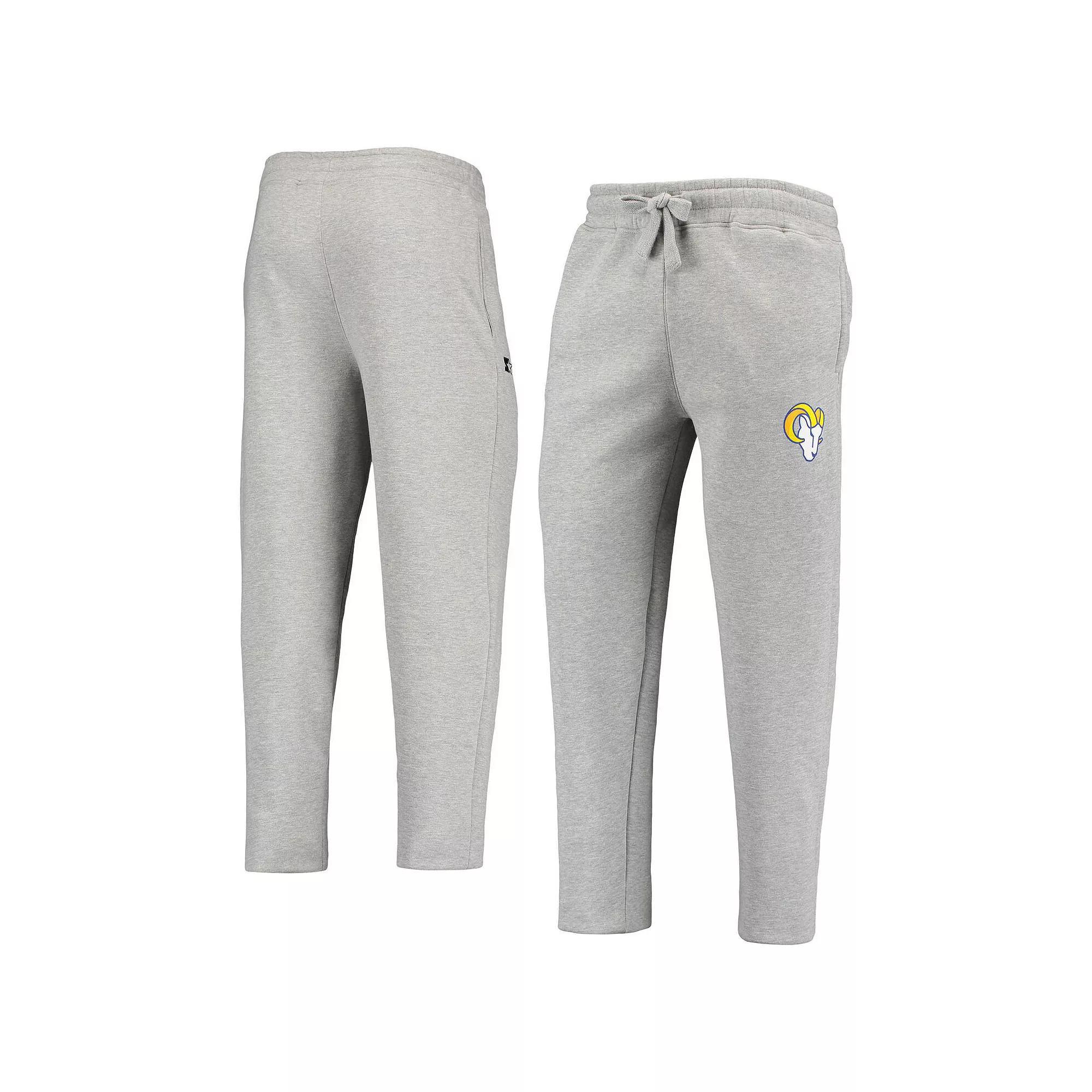 Men's Gray Los Angeles Rams Starter Option Run Sweatpants, Size: 2XL, Grey Product Image