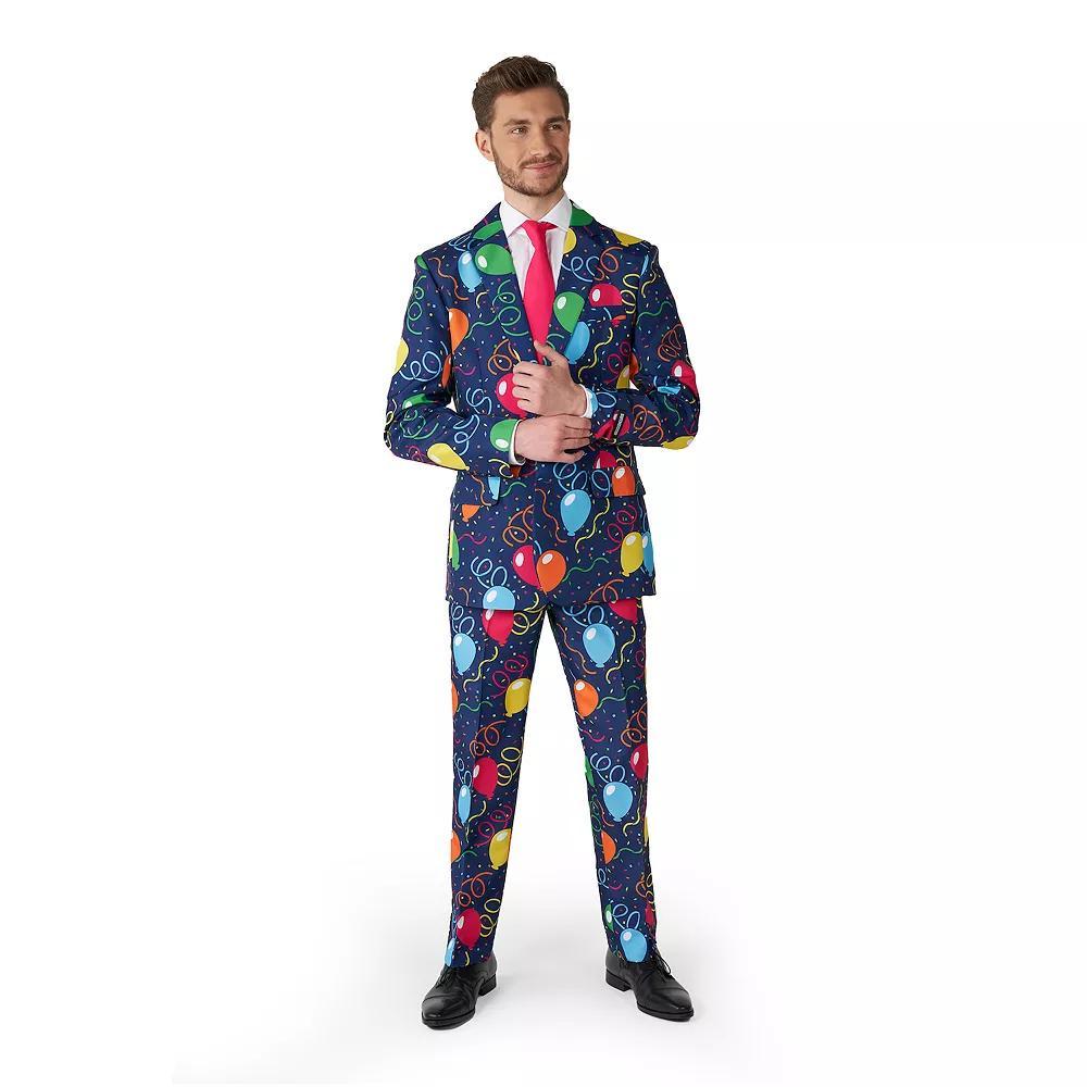 Men's Suitmeister Confetti Balloons Suit & Tie Set, Size: Medium Product Image