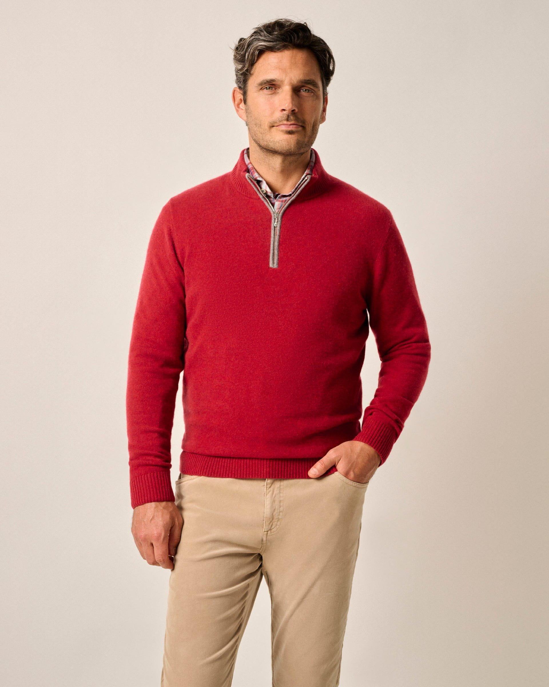 johnnie-O Mayfair Cashmere 1/4 Zip Sweater Product Image