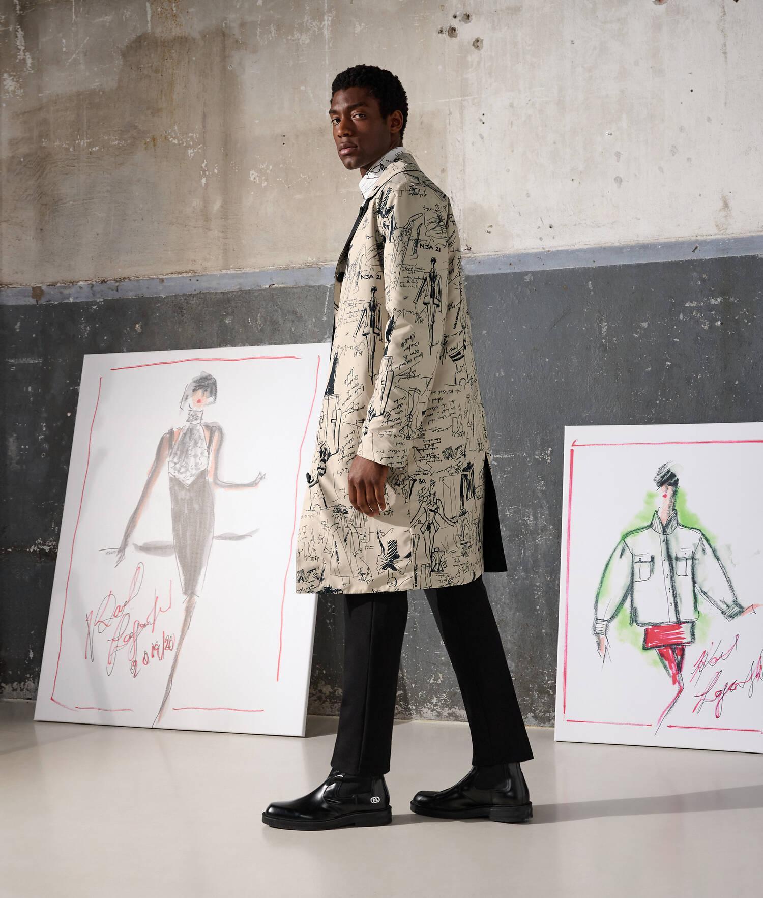 REVERSIBLE SKETCHED TRENCH COAT Product Image