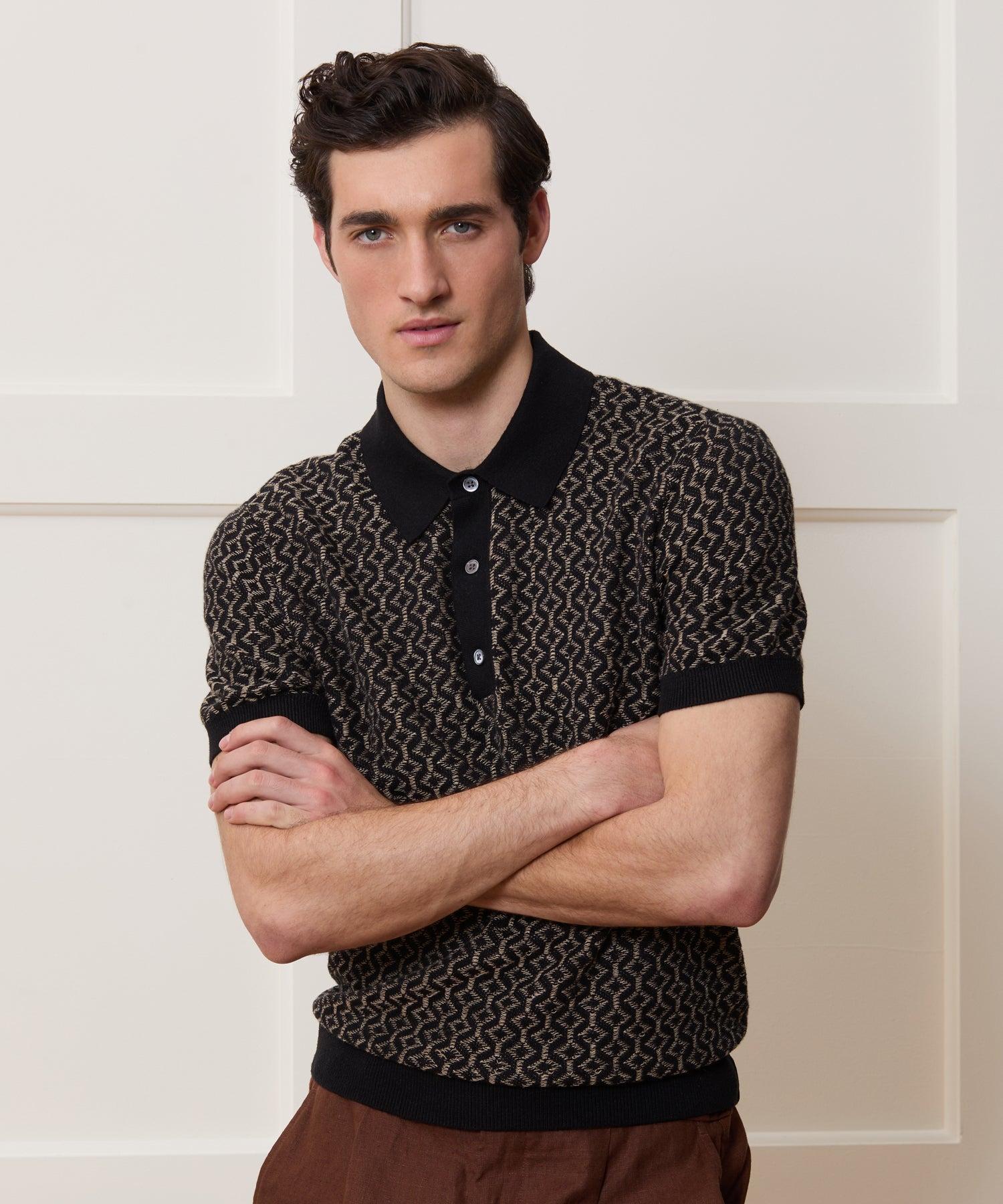 Linen-Cotton Sweater Polo Product Image