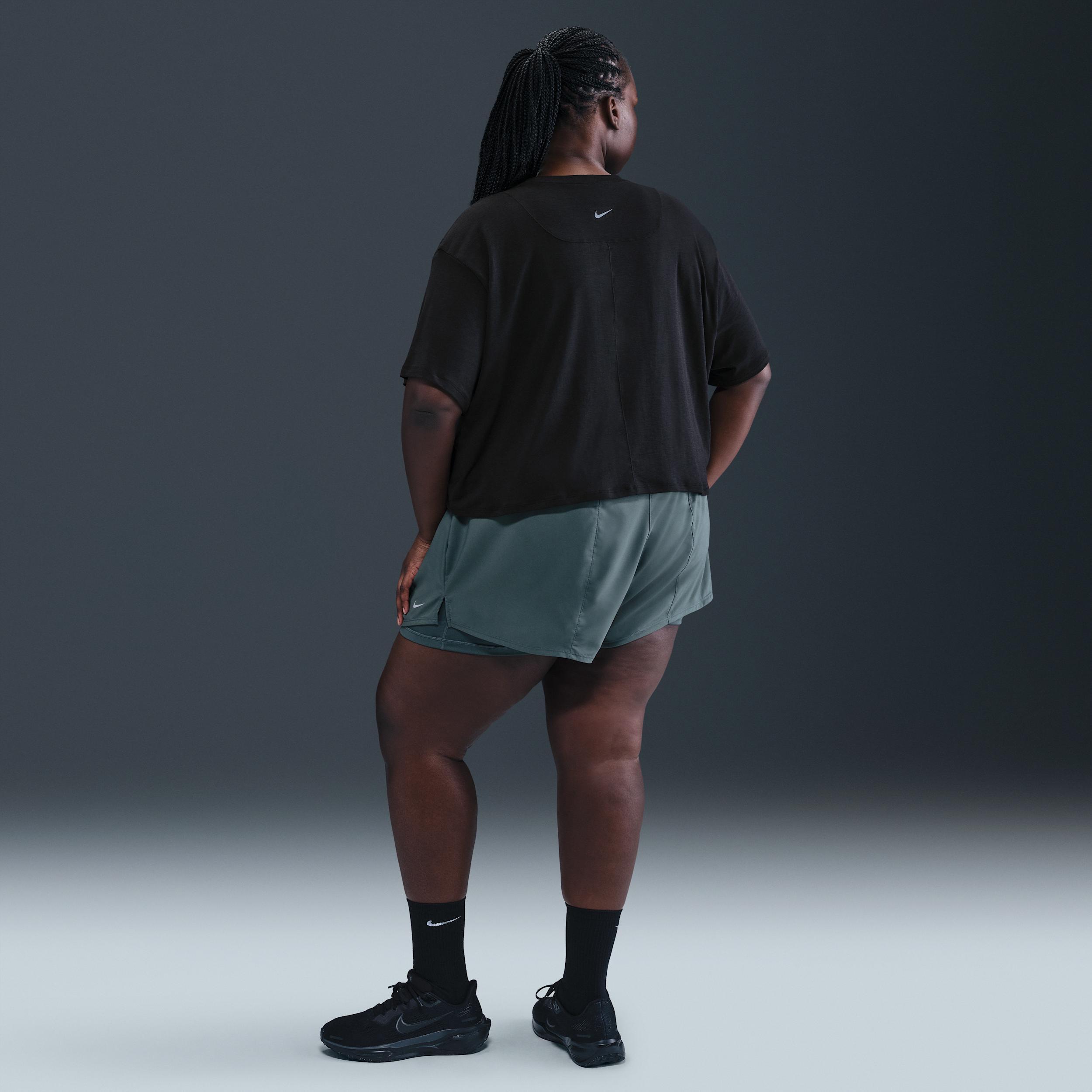 Nike Women's One Relaxed Dri-FIT Cropped Short-Sleeve Top (Plus Size) Product Image