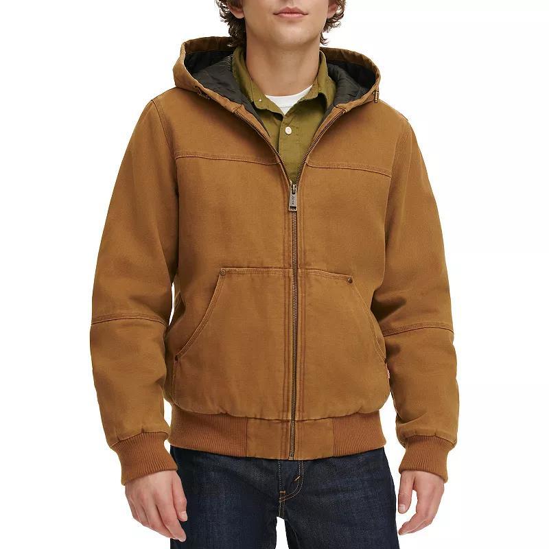 Mens Levis Cotton Hooded Workwear Bomber Jacket Product Image