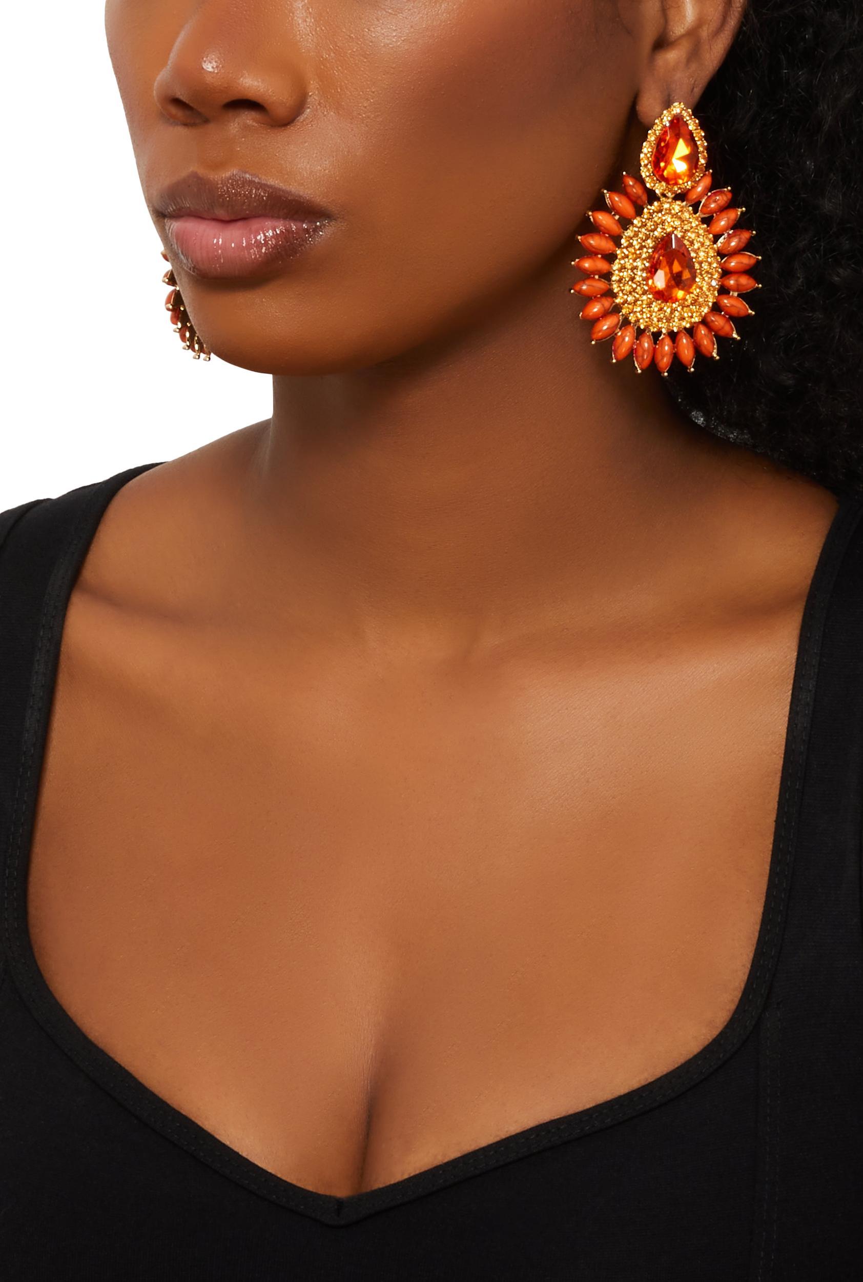 Cubic Zirconia Chandelier Drop Earrings Female Product Image