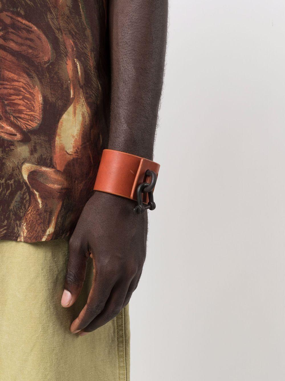 Restraint-charm leather bracelet Product Image