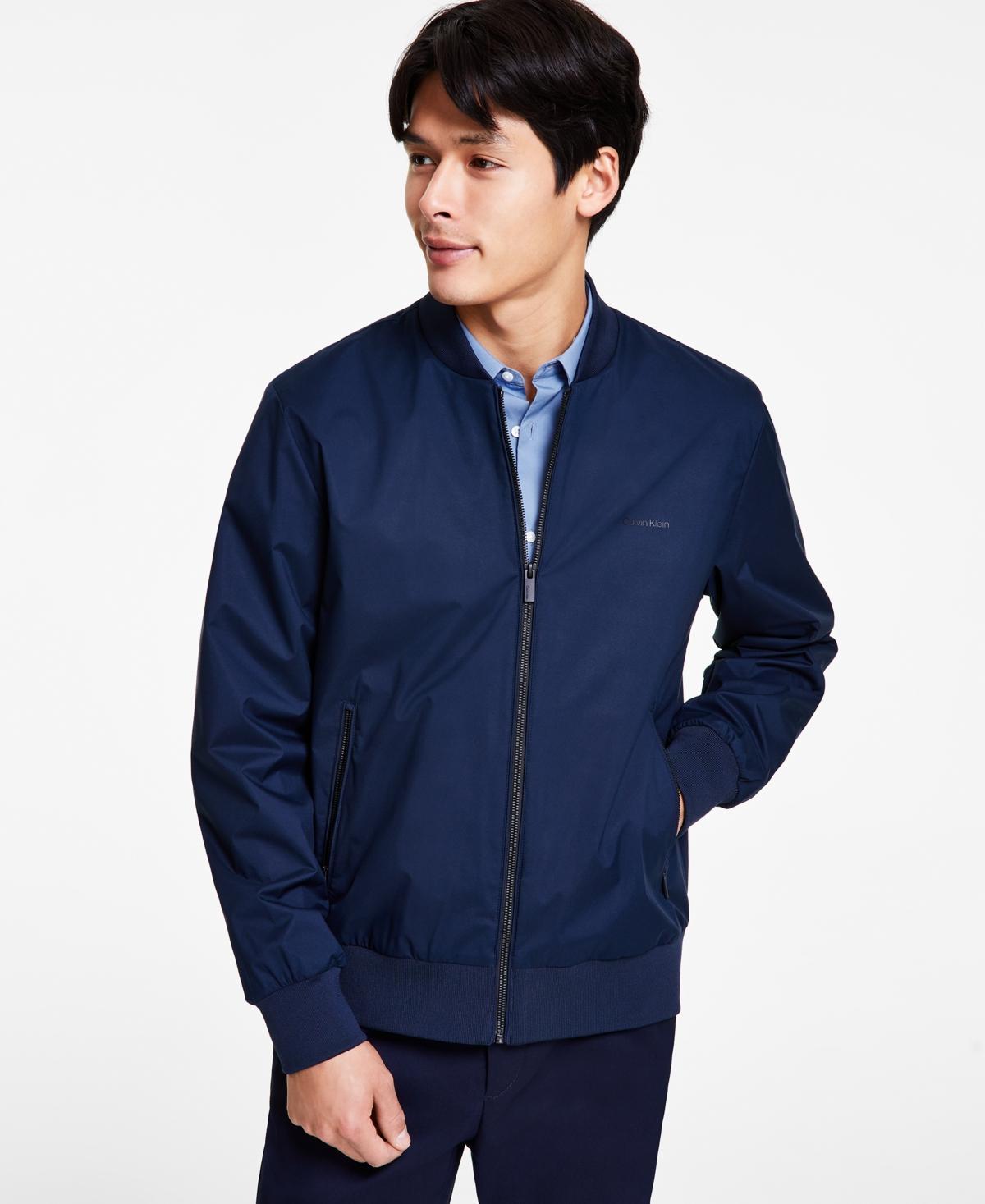Calvin Klein Mens Matte Bomber Jacket - Red - S Product Image