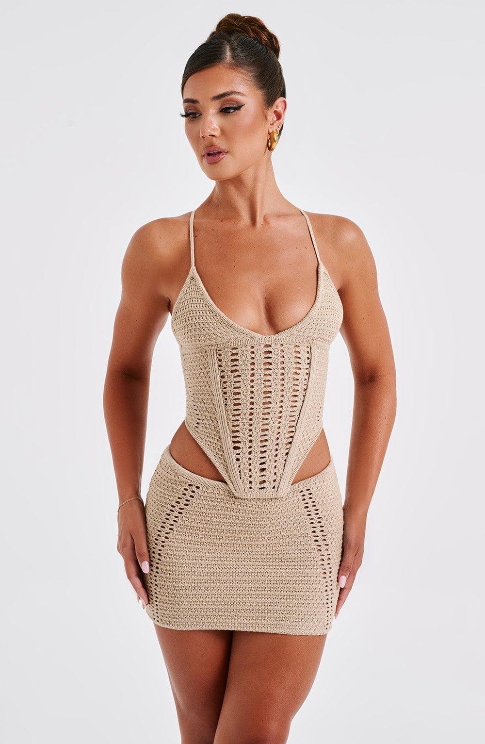 Selma Top - Beige Product Image