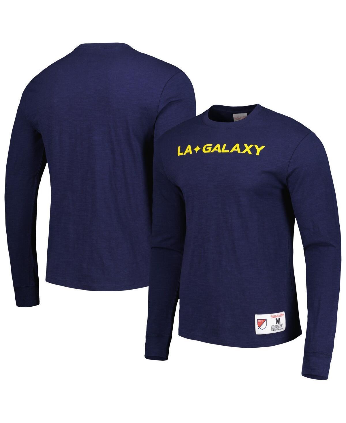 Men's Mitchell & Ness Navy LA Galaxy Legendary Long Sleeve T-Shirt, Size: Small, Blue Product Image