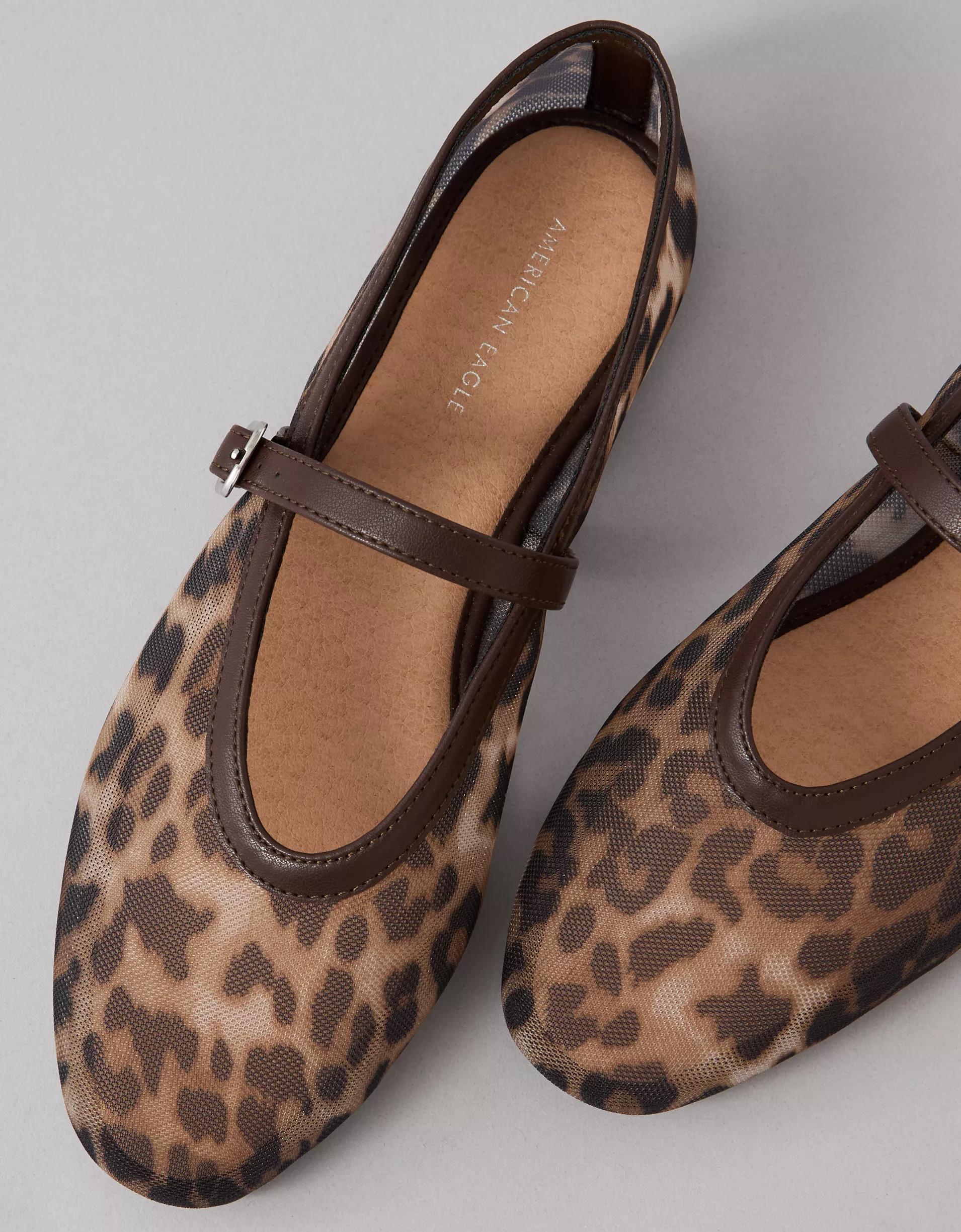 AE Leopard Mesh Ballet Flat Product Image