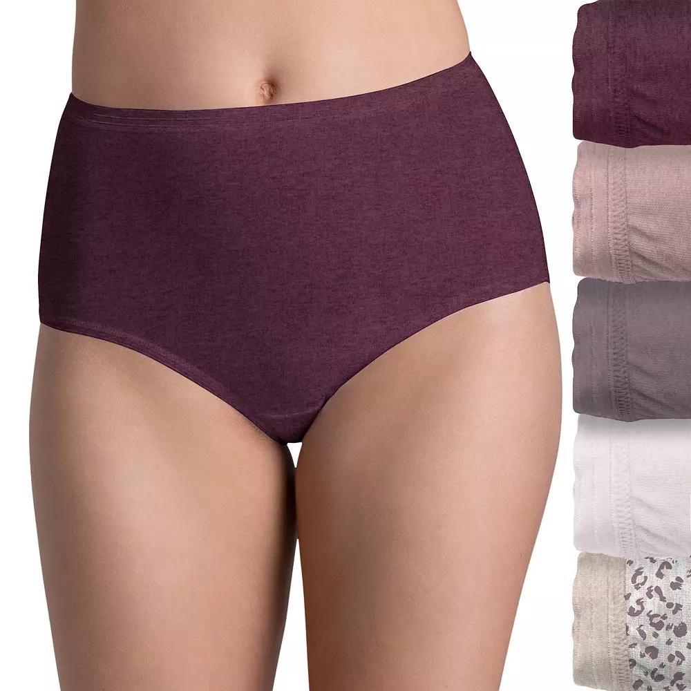Women's Fruit of the Loom® Ultra Soft Brief 5-pack Panty Set 5DUSKBR, Size: 10, High Society Asst Product Image