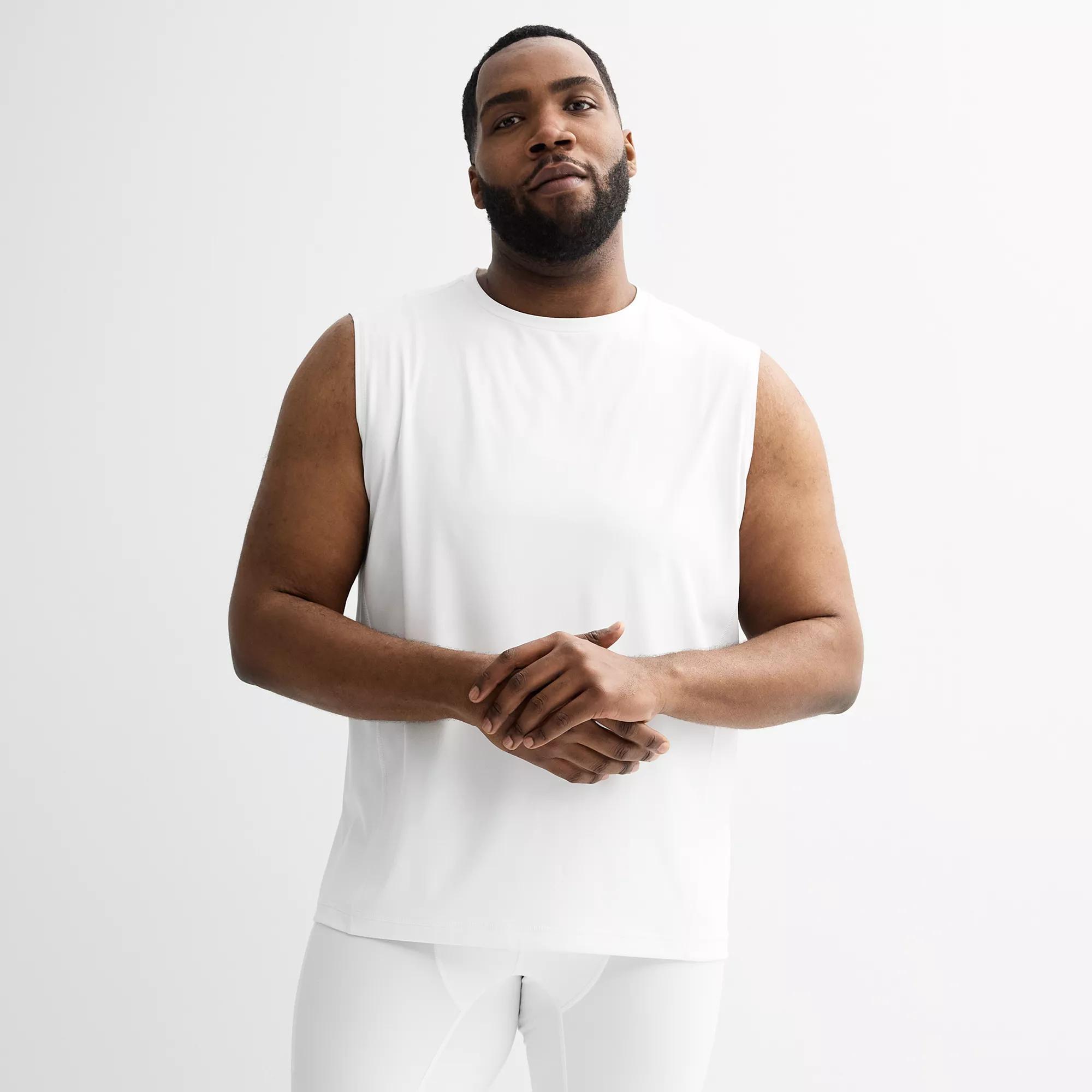 Big & Tall Tek Gear® Base Layer Tank, Men's, Size: 2XB, Modern White Product Image