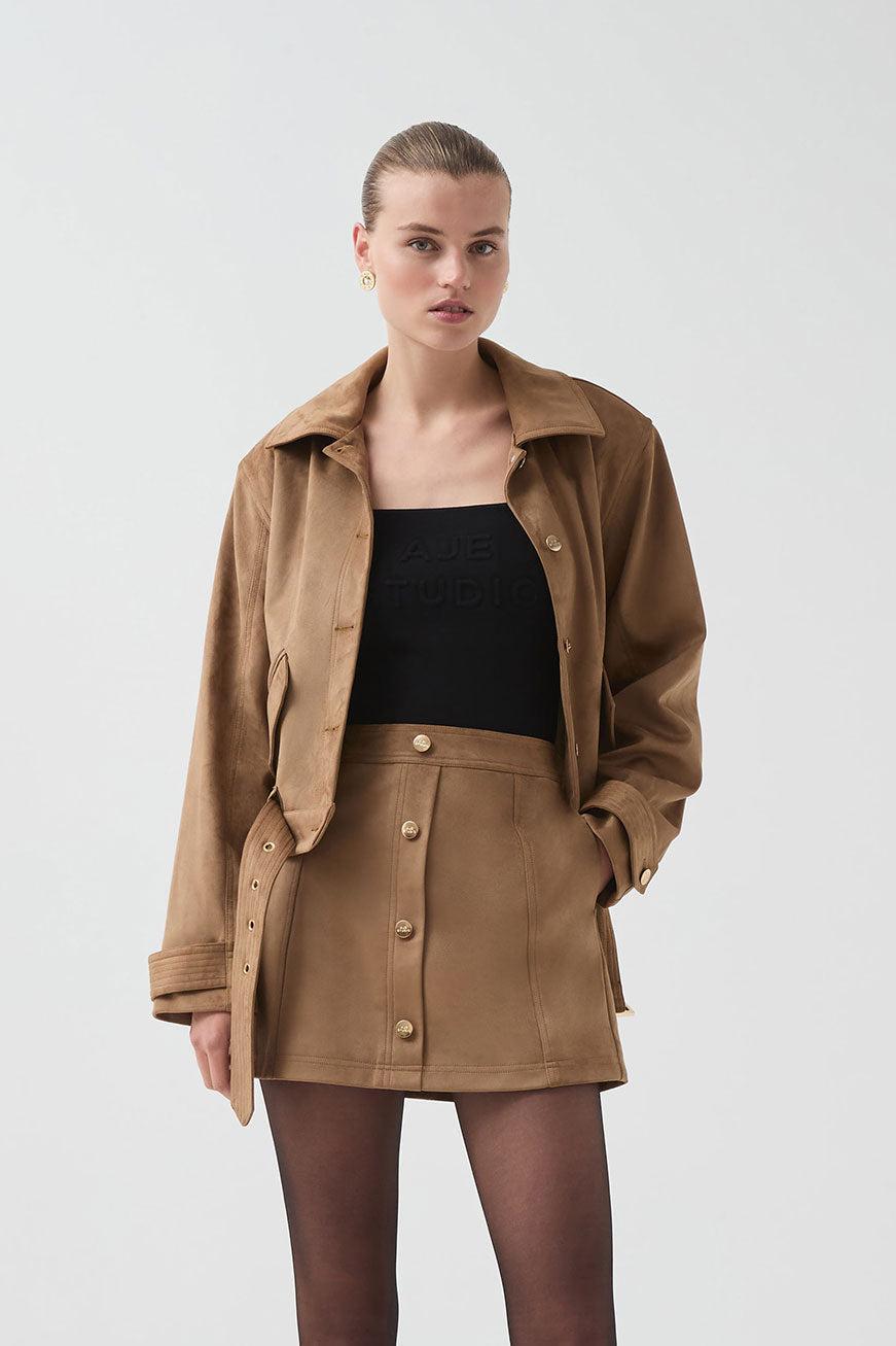 Calyx Vegan Suede Skirt Product Image