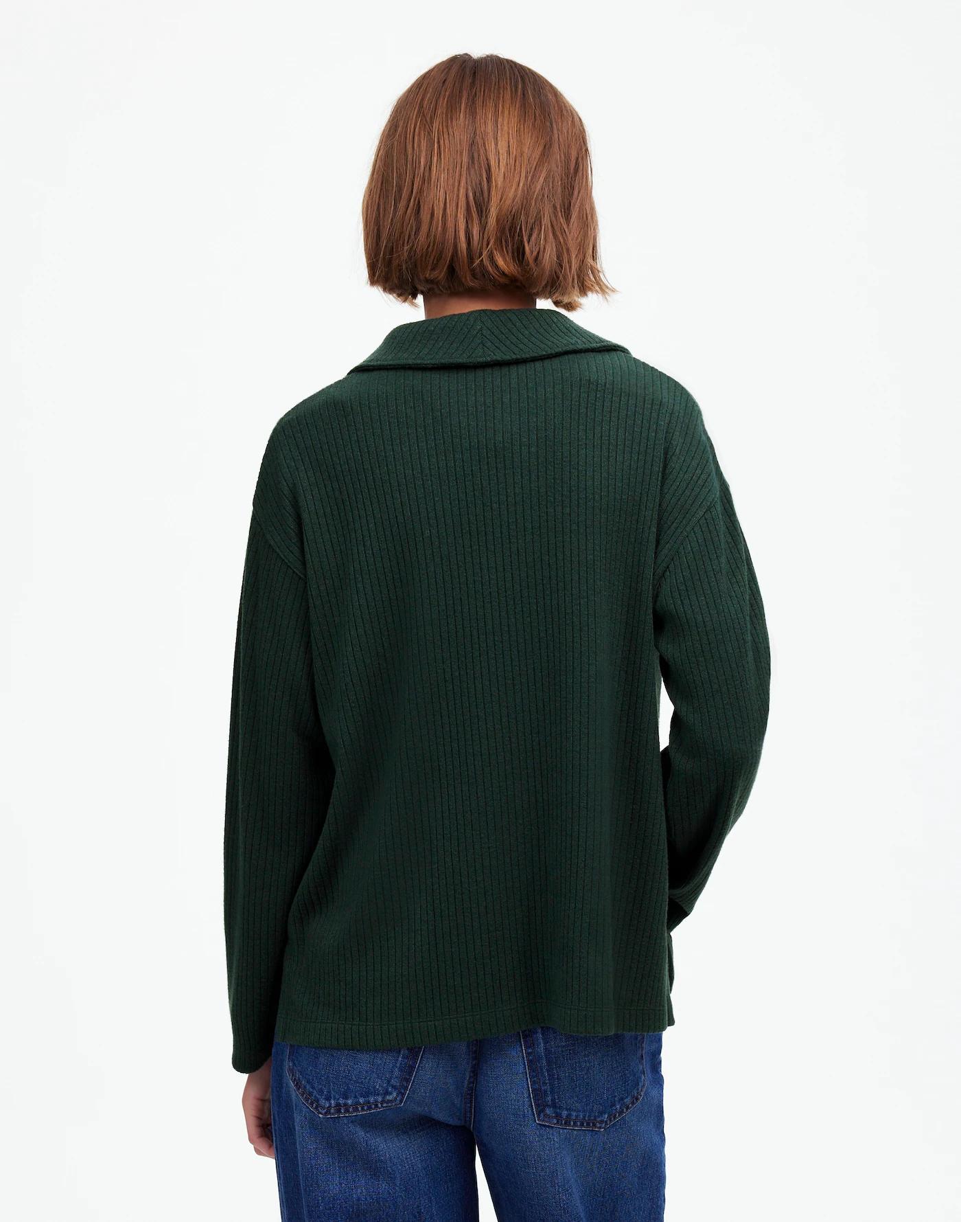Relaxed Long-Sleeve Polo Tee Product Image