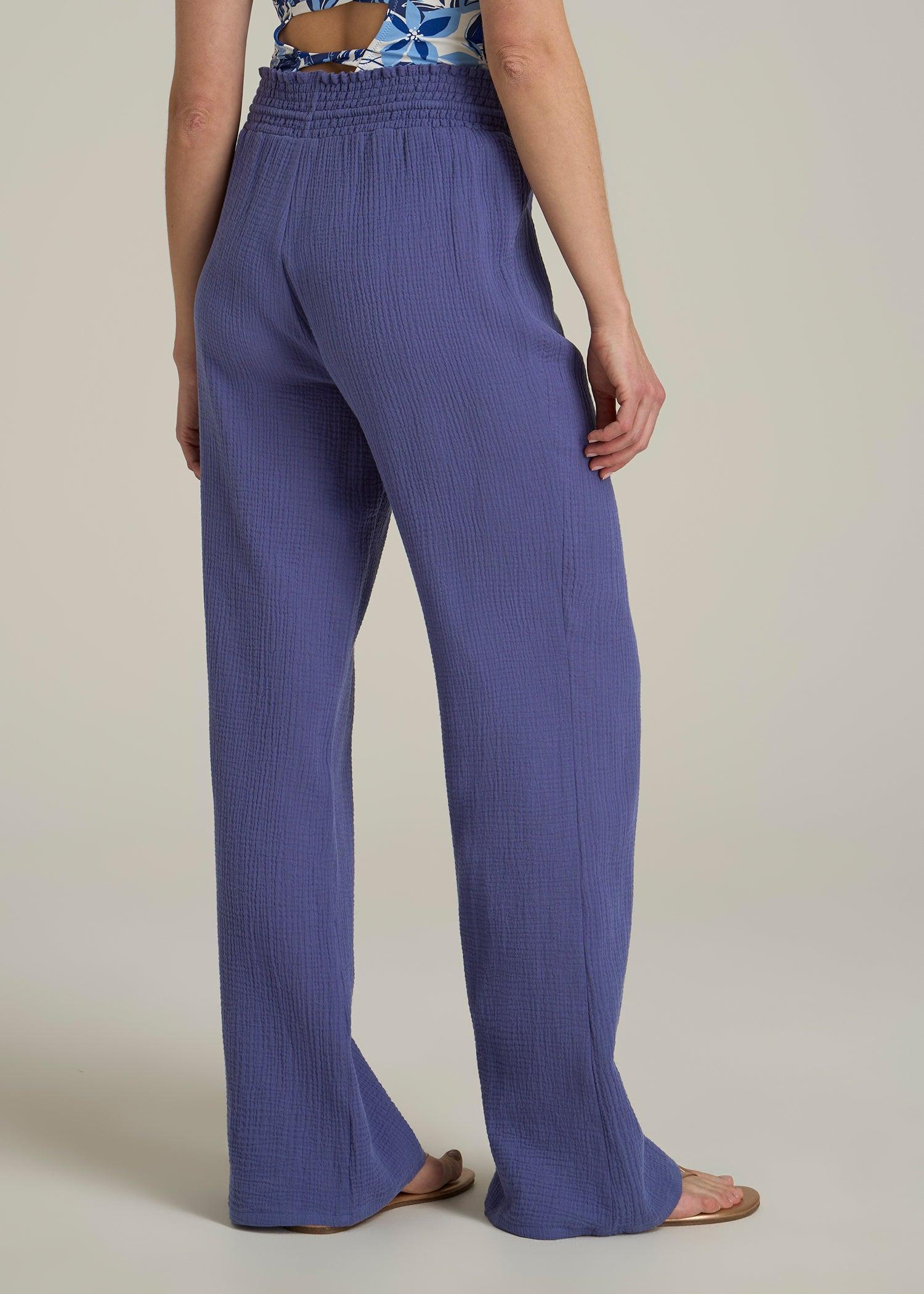 Gauze Cover Up Pants for Tall Women in Future Dusk Product Image