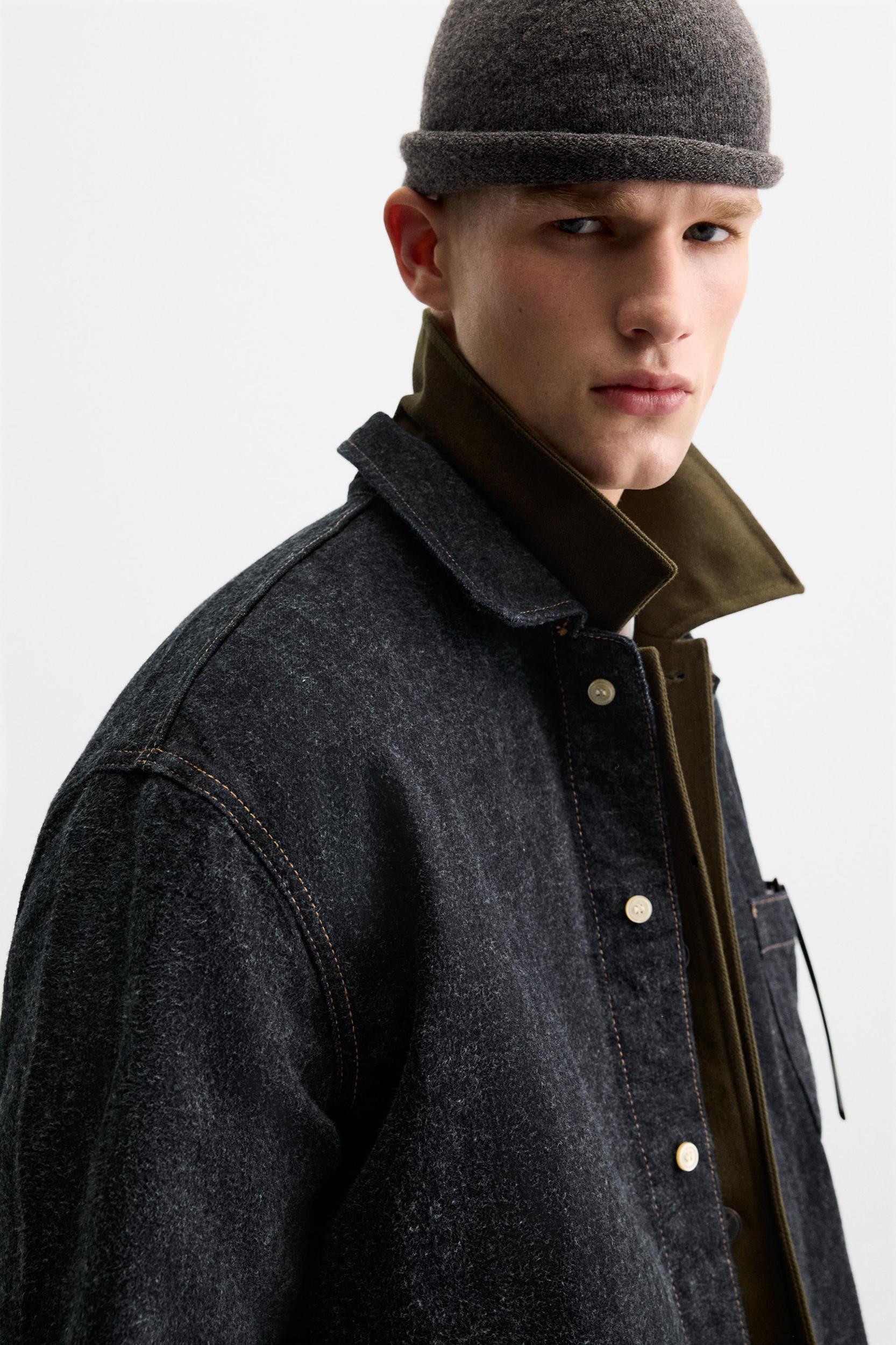 BRUSHED TEXTURE DENIM SHIRT Product Image