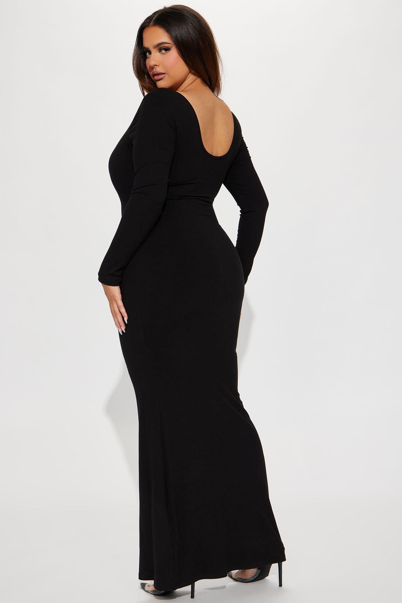 Ariana Shapewear Maxi Dress - Black Product Image