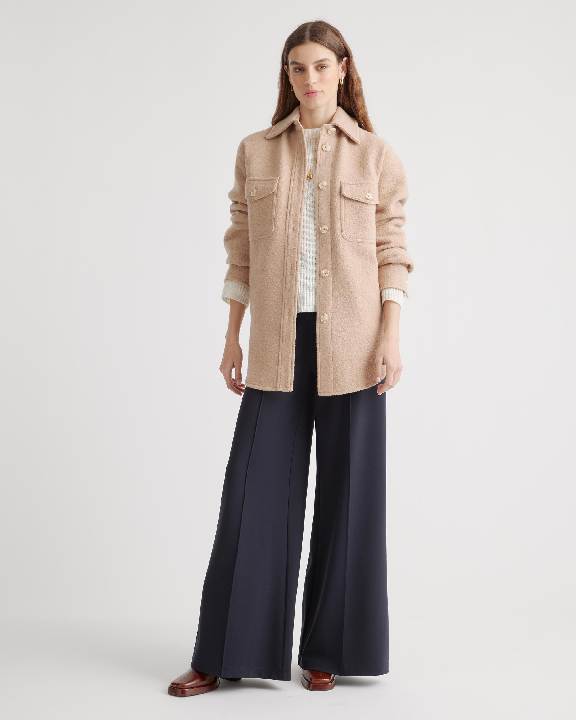 Quince | Women's Ultra-Stretch Ponte Super Wide Leg Pants Rayon Product Image
