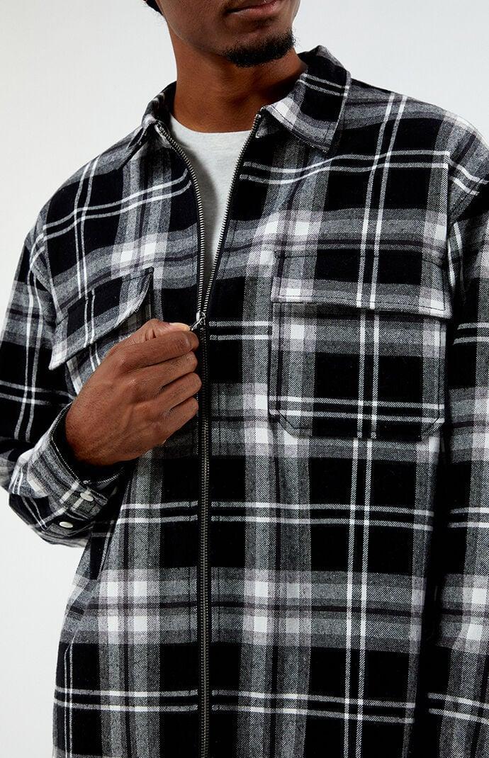 Men's Full Zip Flannel Shirt - Product Image