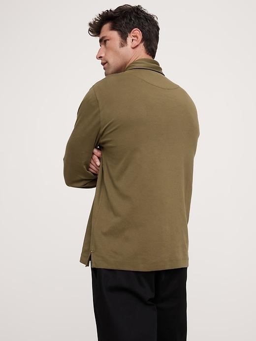 Luxury-Touch Long-Sleeve Polo Product Image