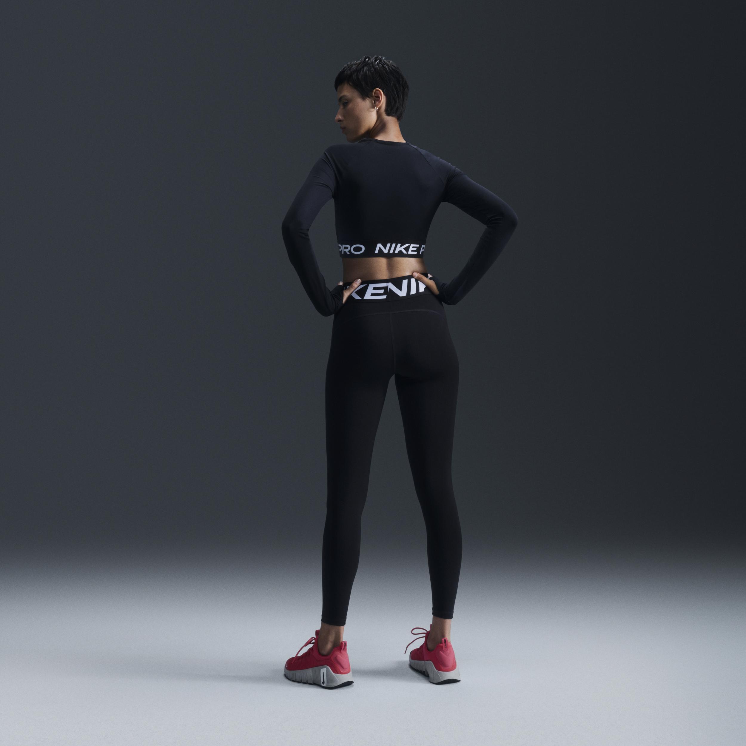 Nike Womens Pro 365 Dri-FIT Cropped Long-Sleeve T-Shirt Product Image