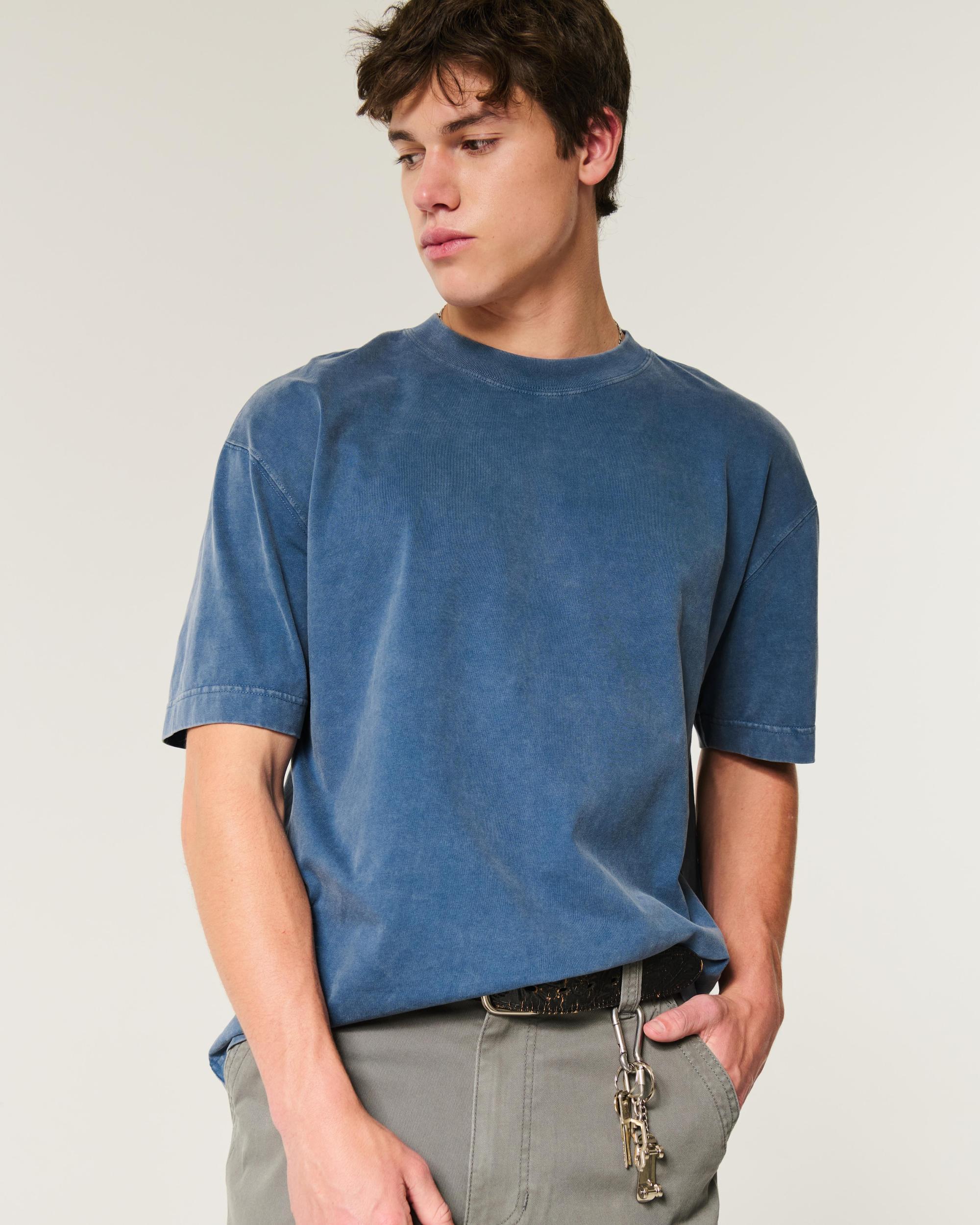 Boxy Heavyweight Washed Crew T-Shirt Product Image