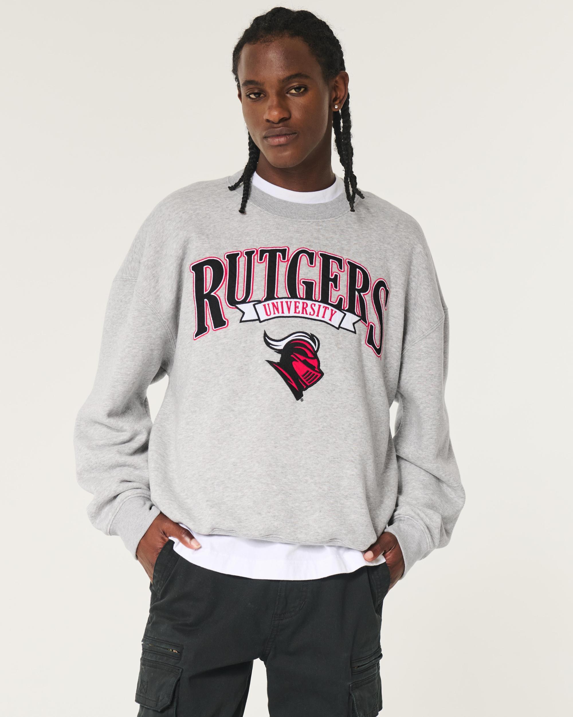 Boxy Indiana University Hoosiers Graphic Crew Sweatshirt Product Image