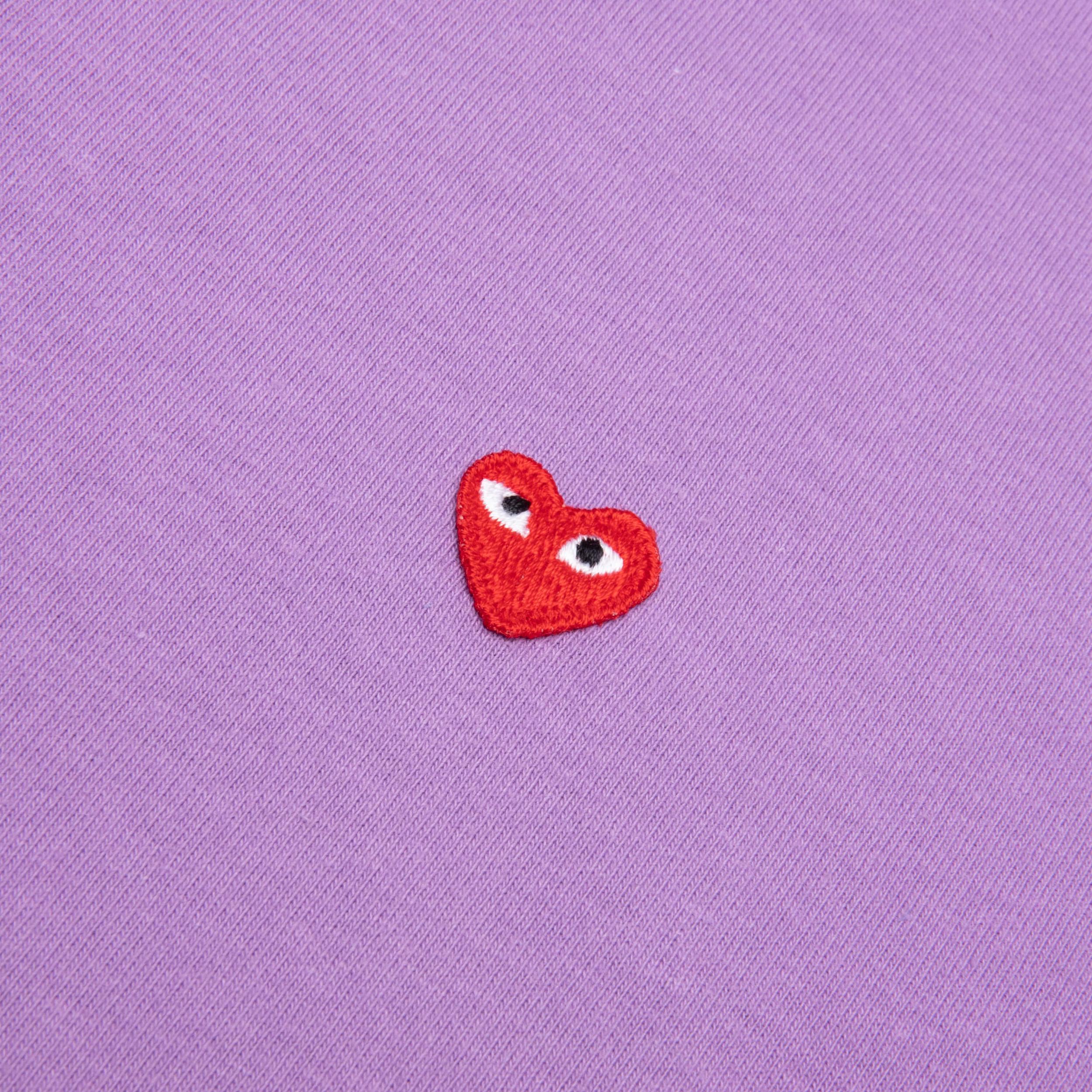 Small Red Heart T-Shirt - Purple Male Product Image